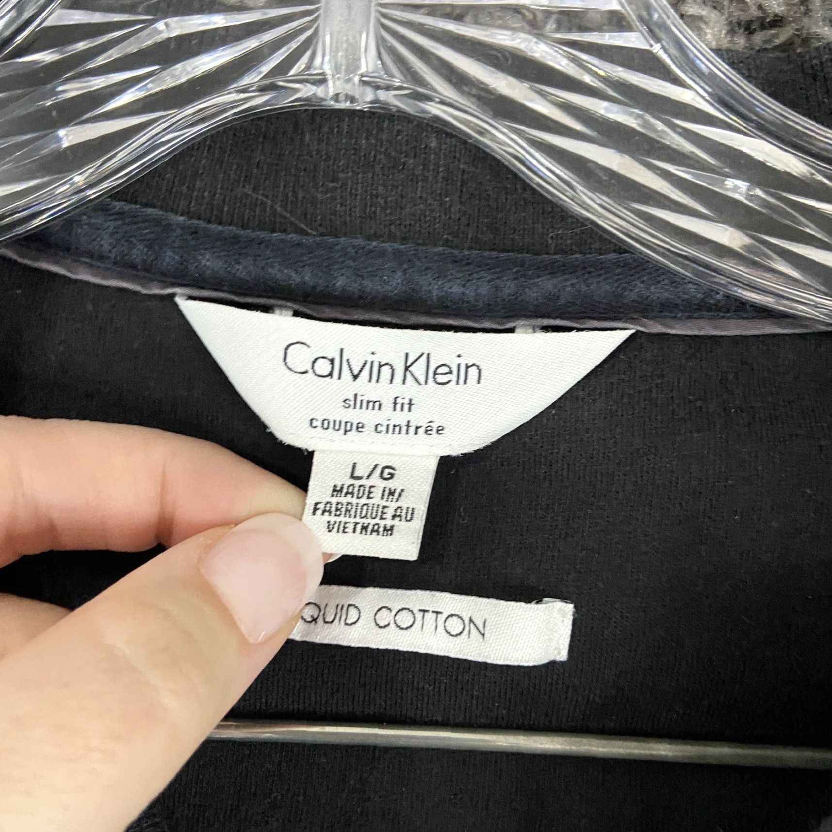 Calvin Klein CALVIN KLEIN Polo Shirt Slim Fit Men Neck Striped Black L Cotton Segmented 2010s Mens Size US L / EU 52-54 / 3 - 7 Thumbnail