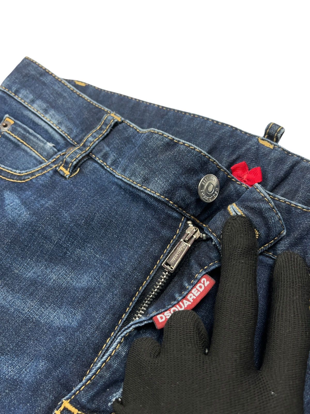Dsquared2 Dsquared2 Medium Waist Twiggy Jeans Skinny Distressed Size 28" / US 6 / IT 42 - 7 Thumbnail