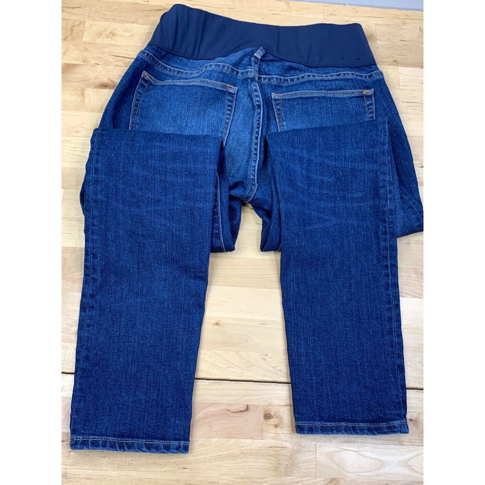 Gap Gap 1969 Maternity Jeans Skinny Denim Blue 27/4R Elastic Waist Always Skinny Women Size 27" / US 4 / IT 40 - 4 Thumbnail