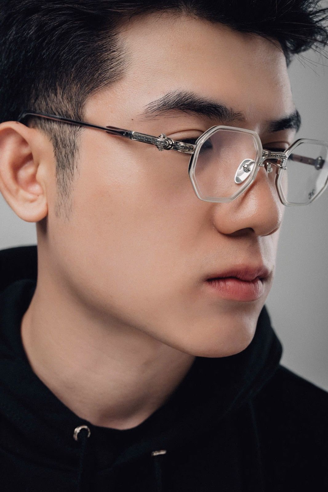 Chrome Hearts CHROME HEARTS TATTERS CRYSTAL GRAPHITE GLASSES Size ONE SIZE - 11 Thumbnail