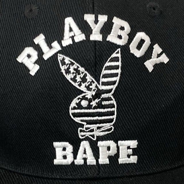 Bape BAPE × PLAYBOY LOGO Snapback Cap a bathing ape Hat Size ONE SIZE - 2 Thumbnail
