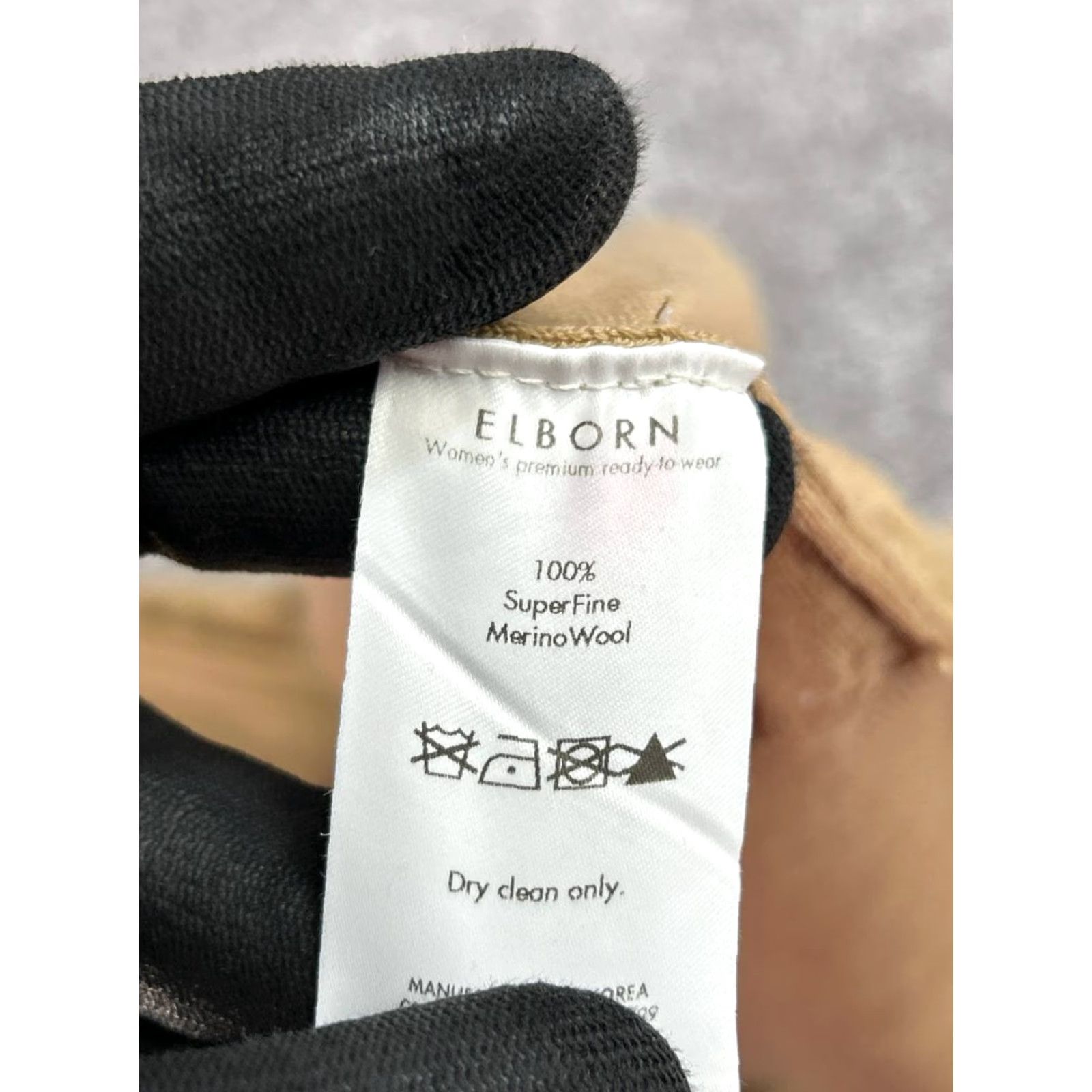 Vintage Elborn Sweater Womens Medium Brown Merino Wool Ribbed Trim One Size Size M / US 6-8 / IT 42-44 - 5 Thumbnail