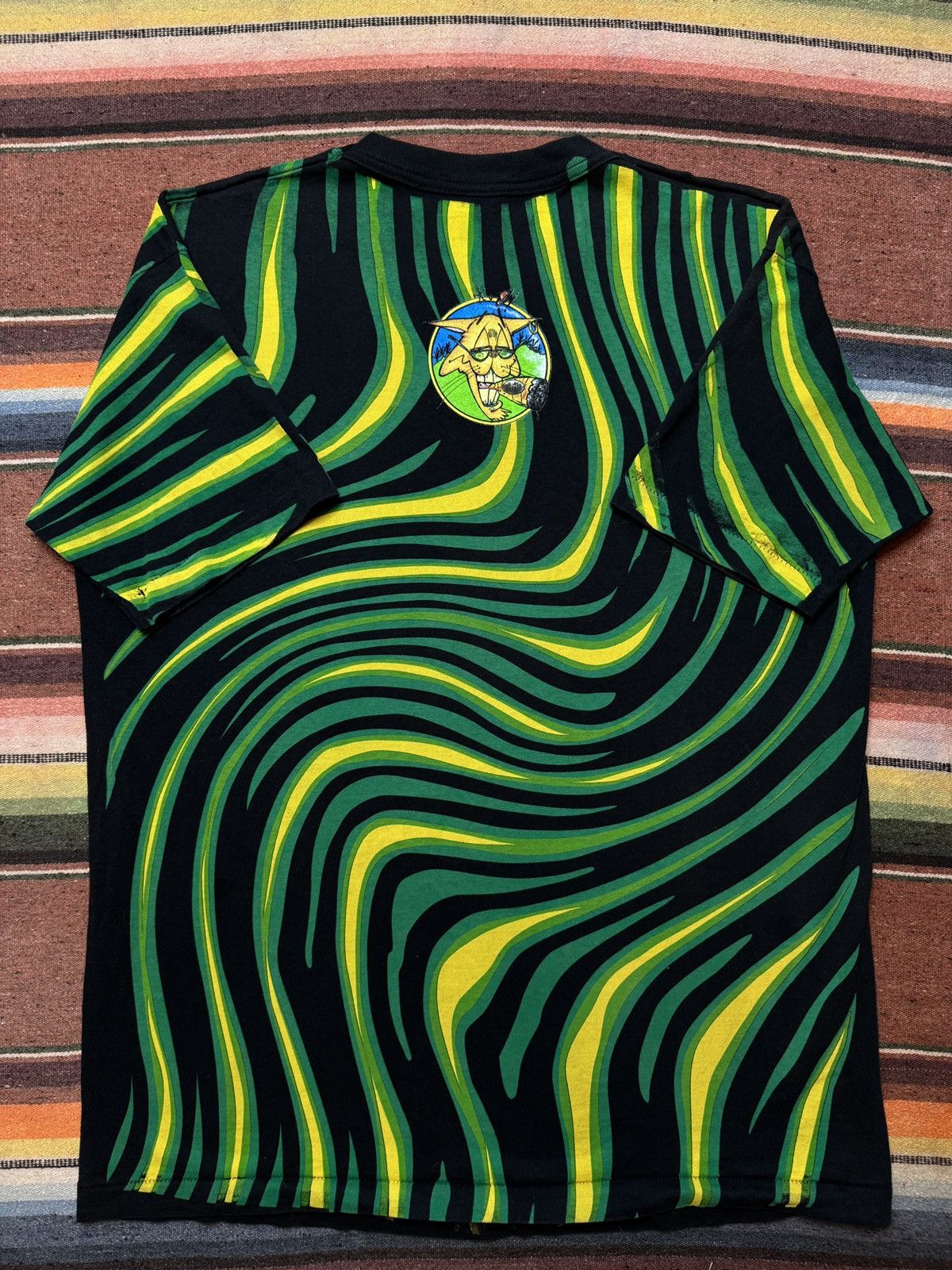 Vintage Vintage 1995 Hemp Kat AOP Tee Shirt Size US XL / EU 56 / 4 - 8 Thumbnail