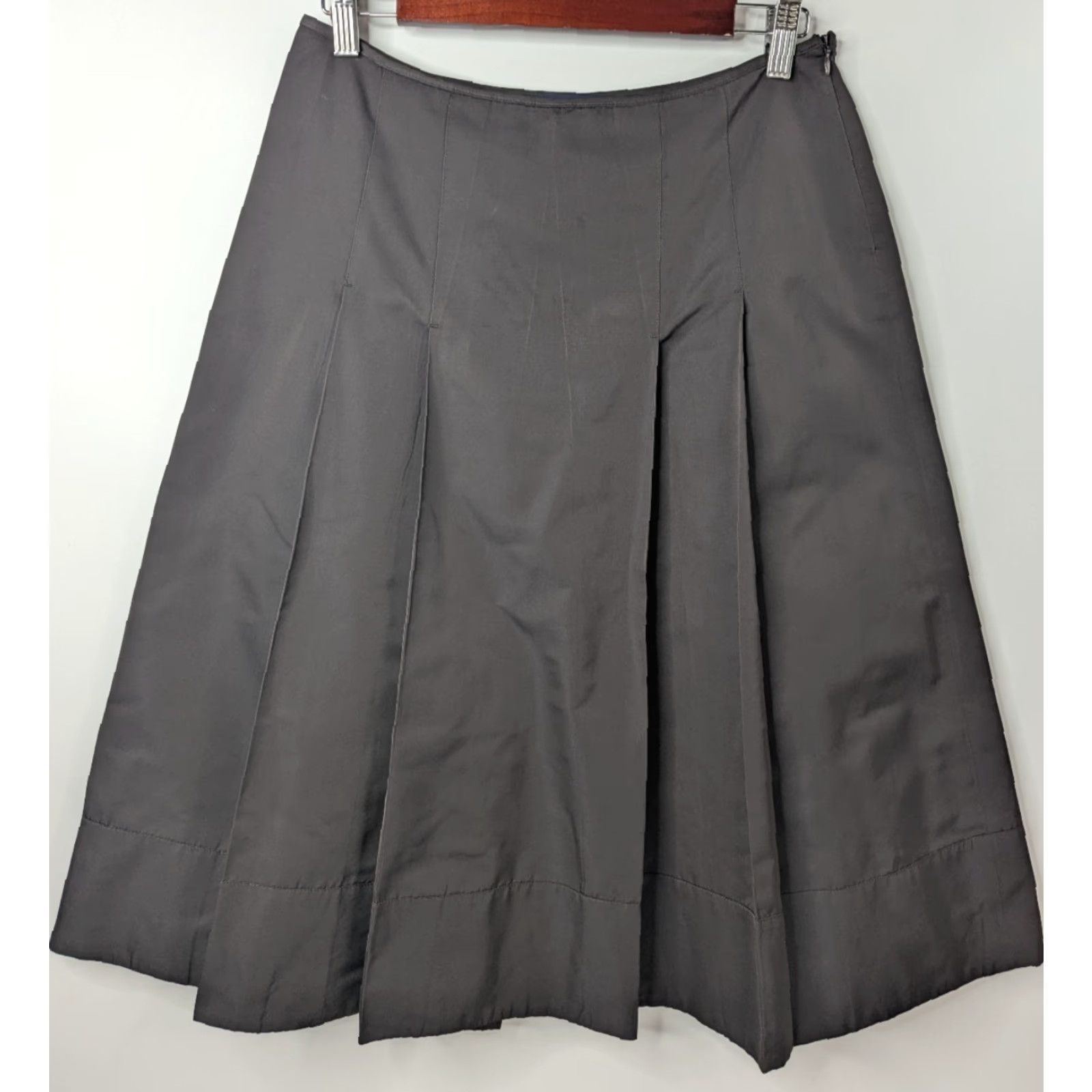 Max Mara VINTAGE S'Max Mara Design For Easy Living Brown Pleated Knee-Length Skirt Size 8 Size 30" / US 8 / IT 44 - 2 Thumbnail