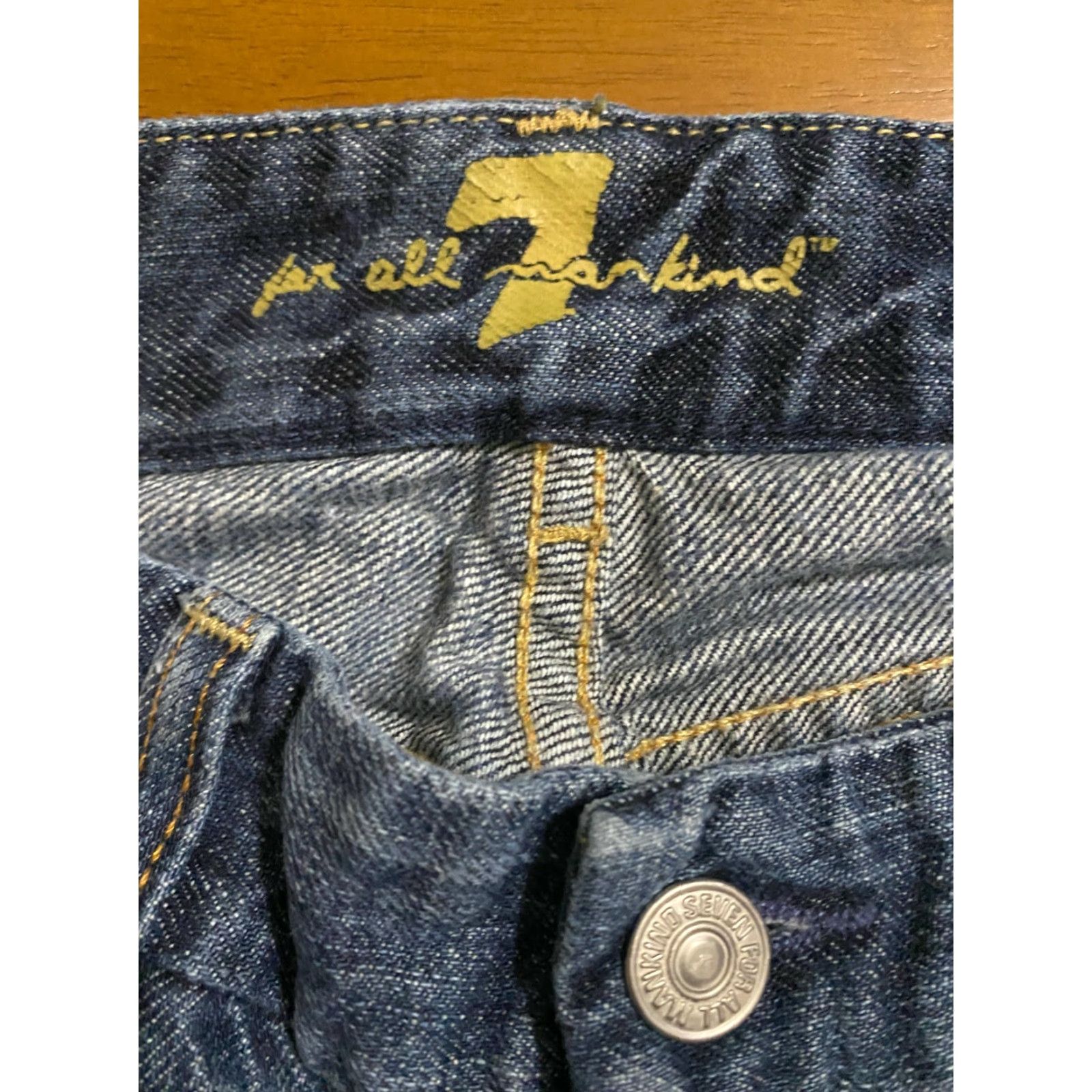 7 For All Mankind 7 for all Mankind A Pocket Boot Cut Stretch Dark Blue Jeans Size 27 Women's Size 24" / US 00 / IT 34 - 4 Thumbnail