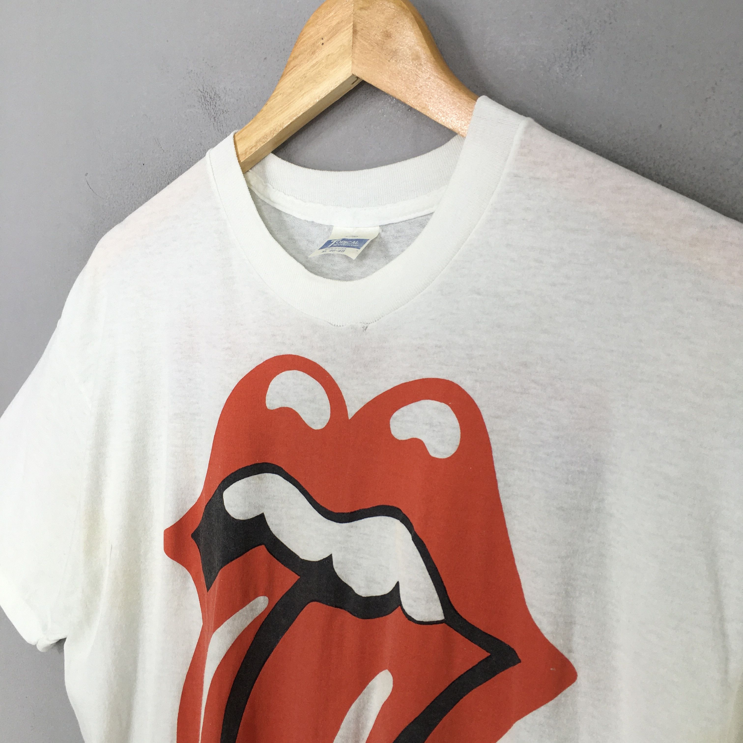 Band Tees × The Rolling Stones × Vintage Vintage 1989 The Rolling Stones White T shirt XLarge Size US XL / EU 56 / 4 - 5 Thumbnail
