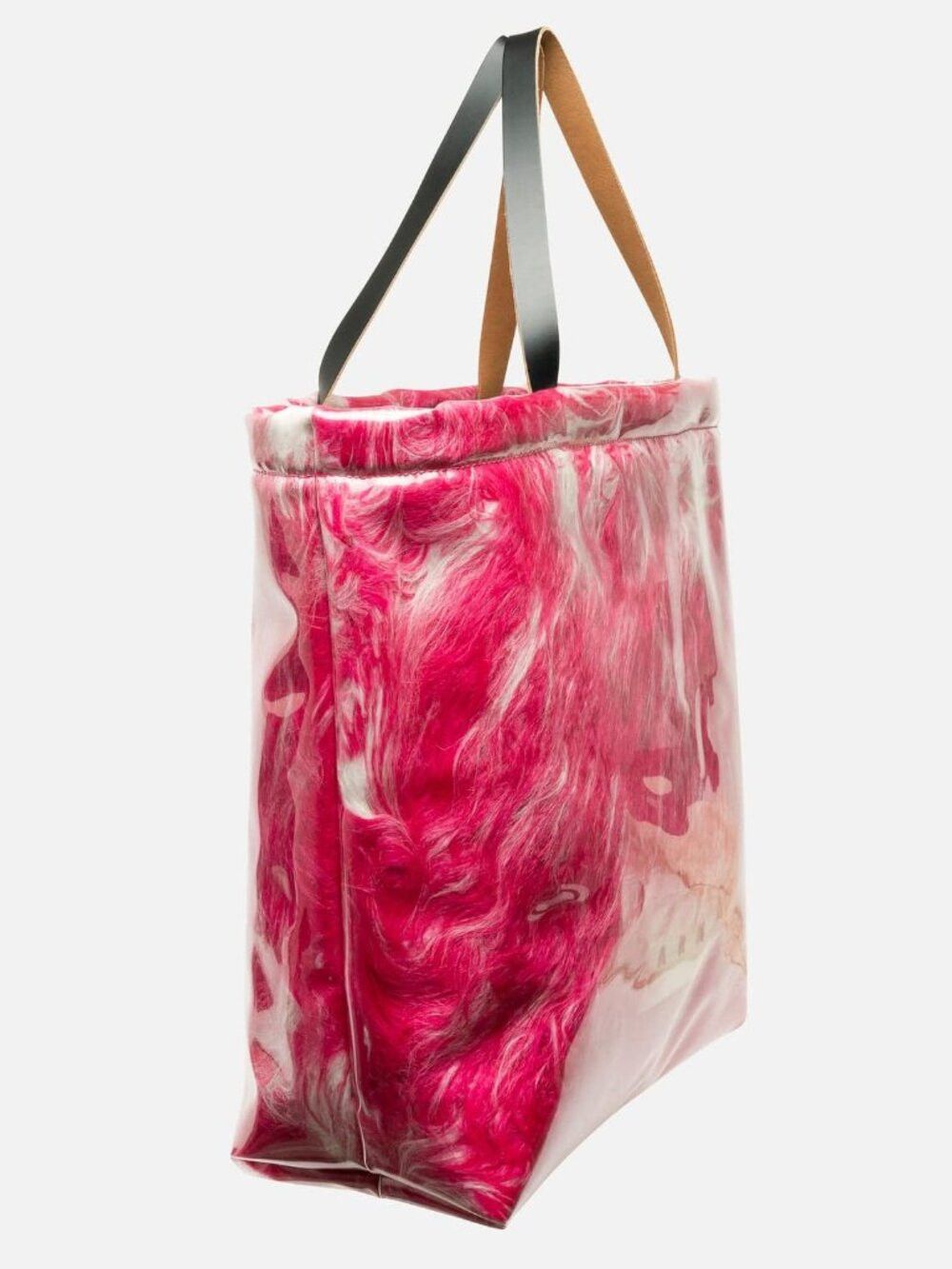 Marni Marni Women's Coated Faux Fur Tote Bag - Fuchsia Size ONE SIZE - 3 Thumbnail