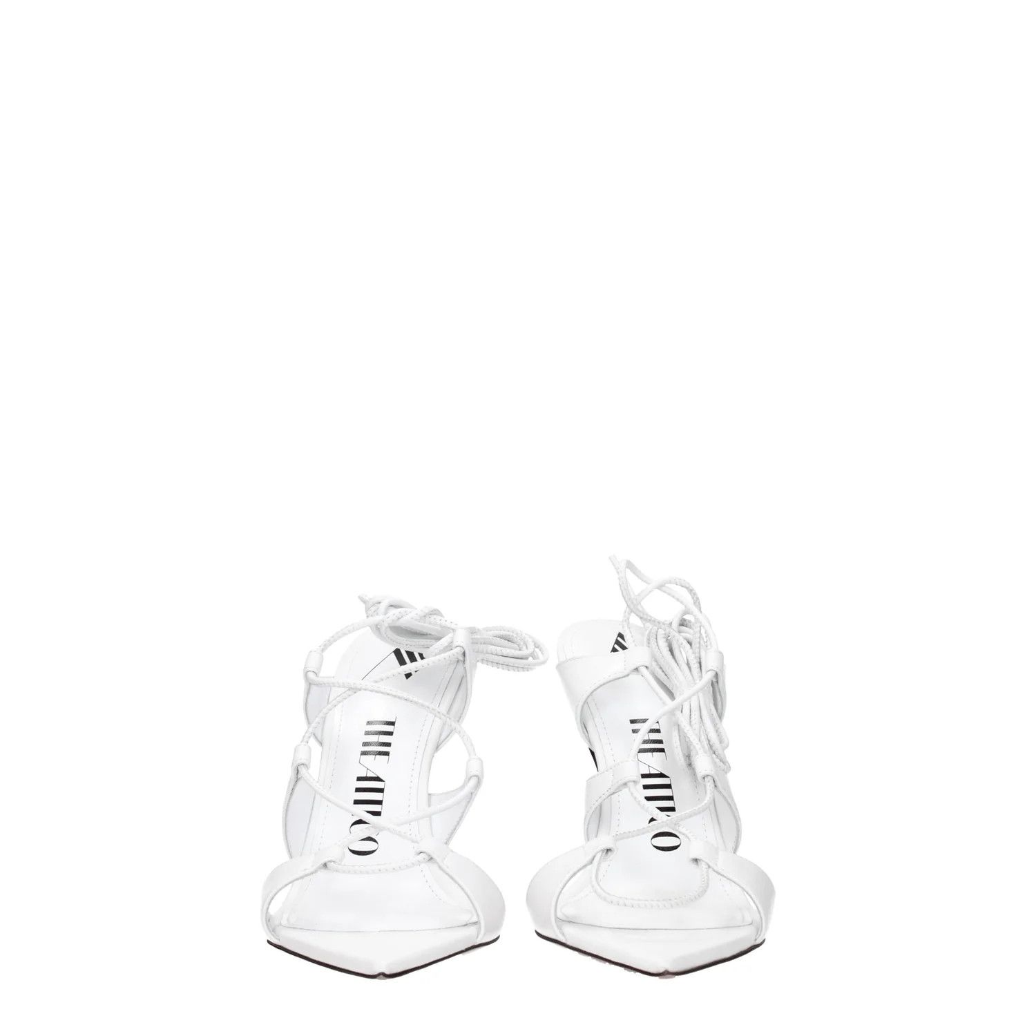 The Attico ob1o1e1224 Leather Sandals in White Size US 9.5 / IT 39.5 - 3 Thumbnail