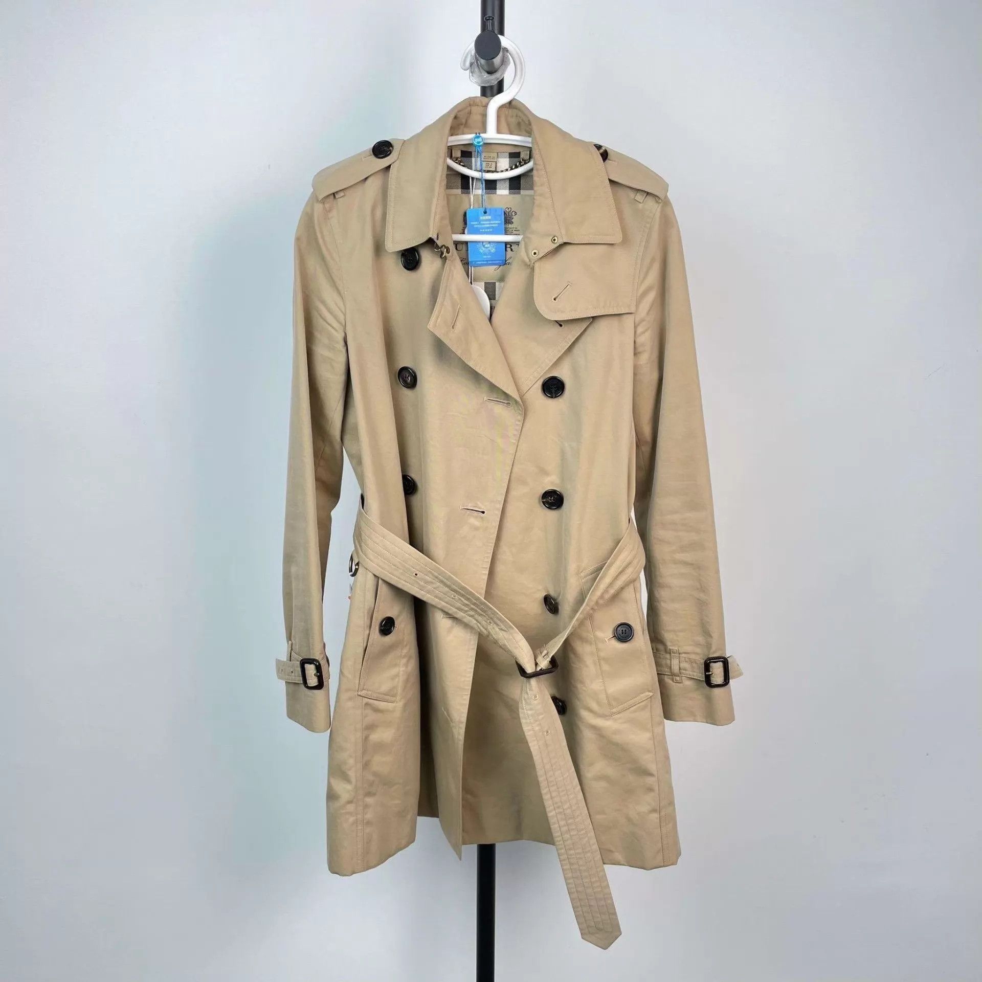 Burberry Burberry 34 Khaki Cotton Trench Coat 95 New Size XXS / US 00 / IT 34 - 1 Thumbnail