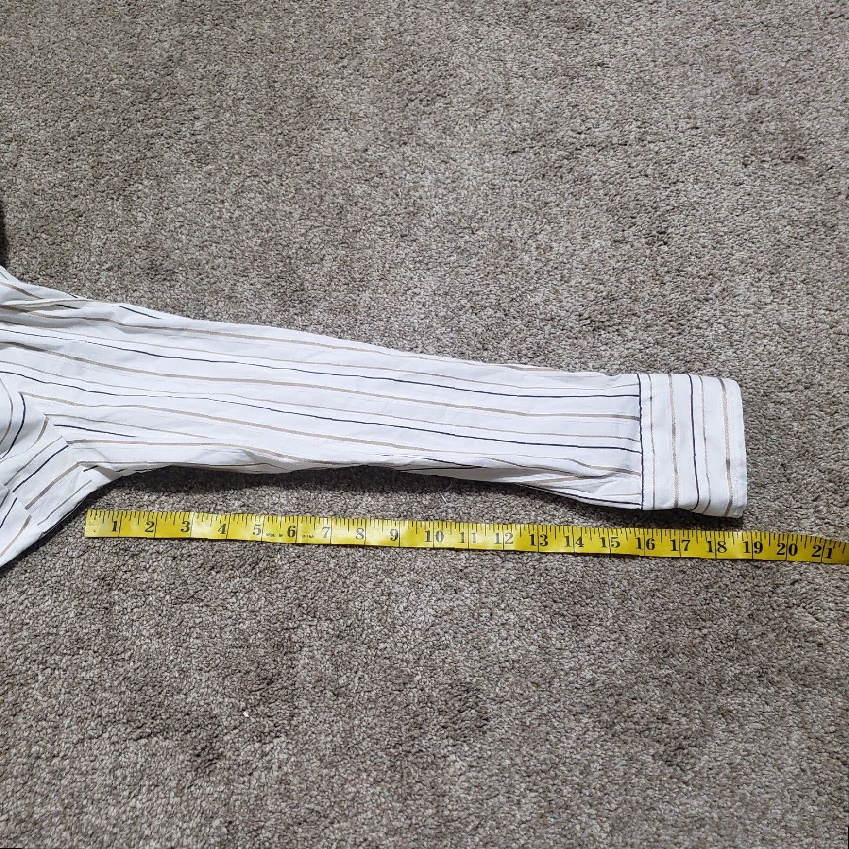 Vintage Kim Rogers White Striped Long Sleeve Button Up Shirt Top Women's Large Size L / US 10 / IT 46 - 7 Thumbnail