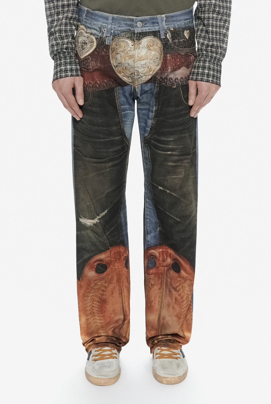 Acne Studios Trompe L’Oeil Low Rise Straight Jeans