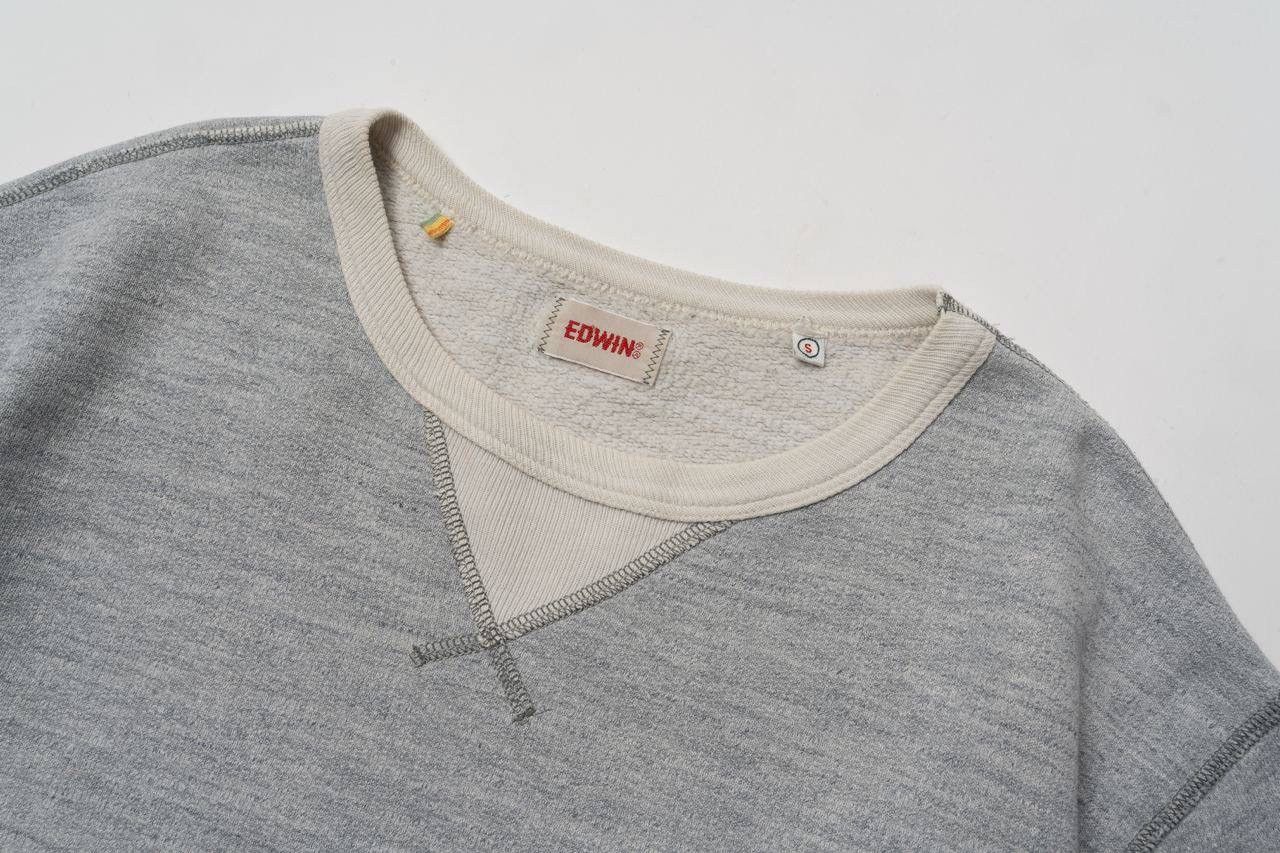 Edwin 🔵 EDWIN Vintage Japan College Crew Neck Sweatshirt Grey Size US S / EU 44-46 / 1 - 2 Thumbnail
