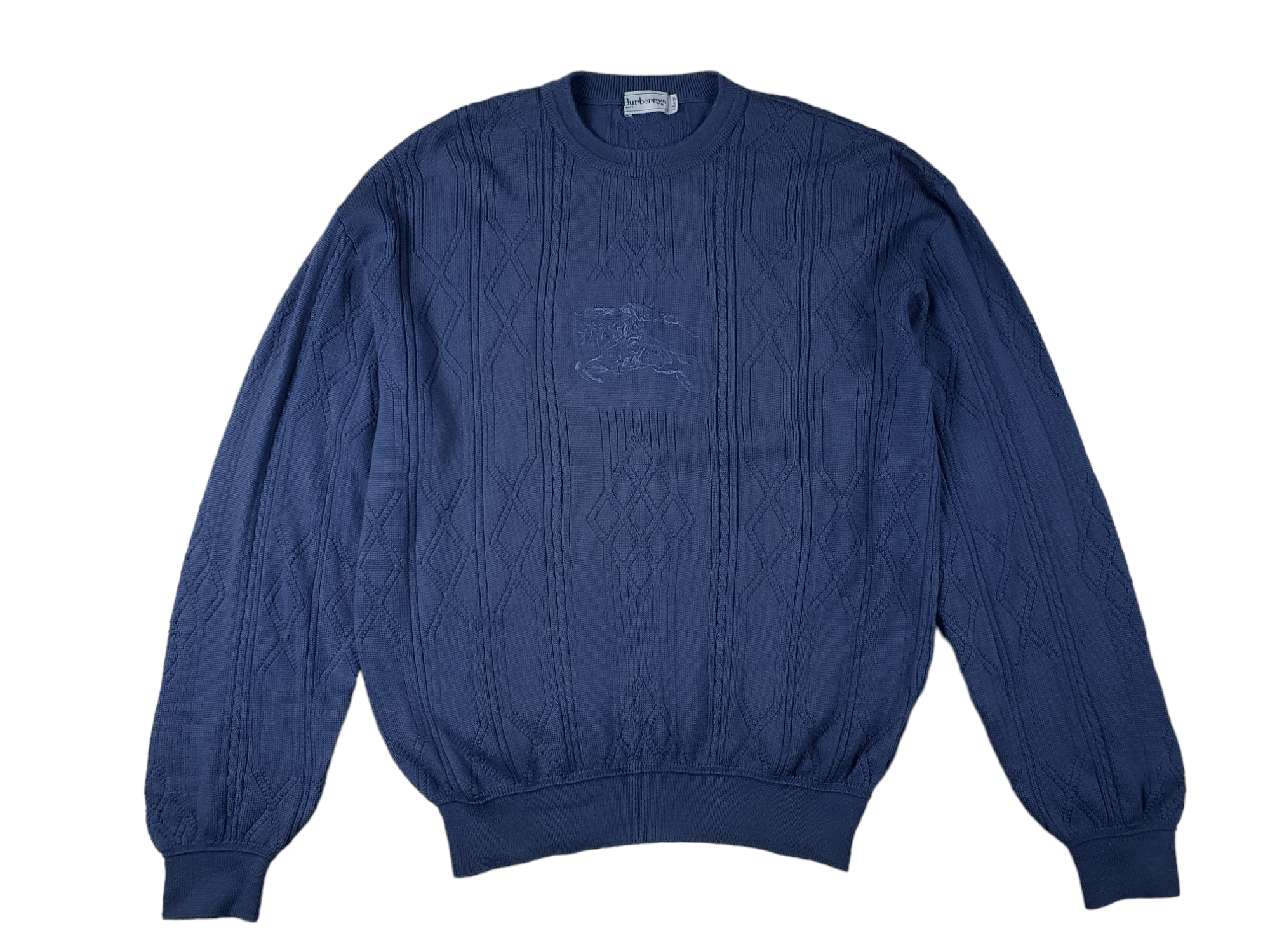 Burberry Prorsum × Vintage Vintage Burberrys Knitwear Big Logo Size US L / EU 52-54 / 3 - 1 Thumbnail