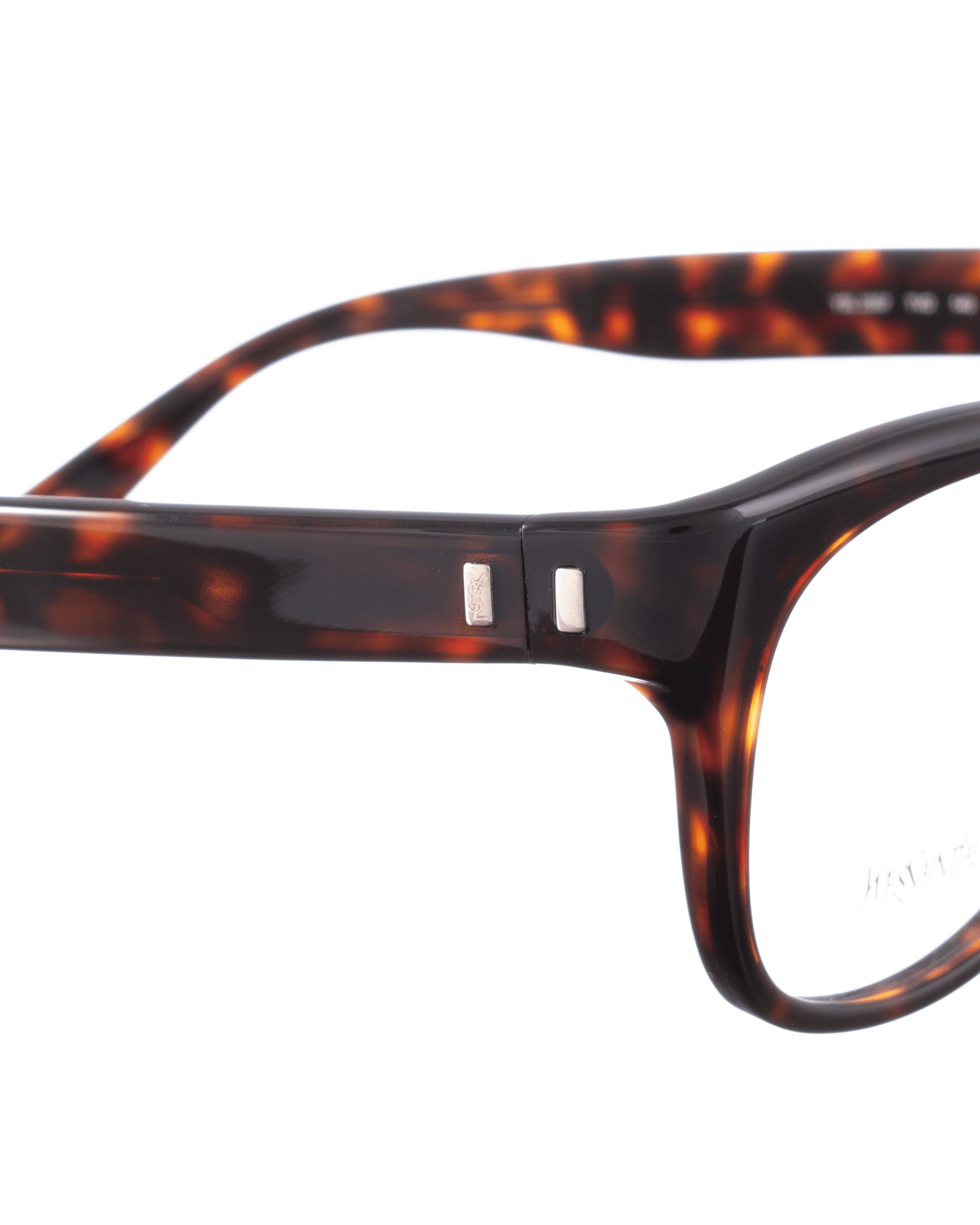 Saint Laurent Paris Yves Saint Laurent 00s Oversized Nerd Black Havana Glasses Size ONE SIZE - 3 Thumbnail