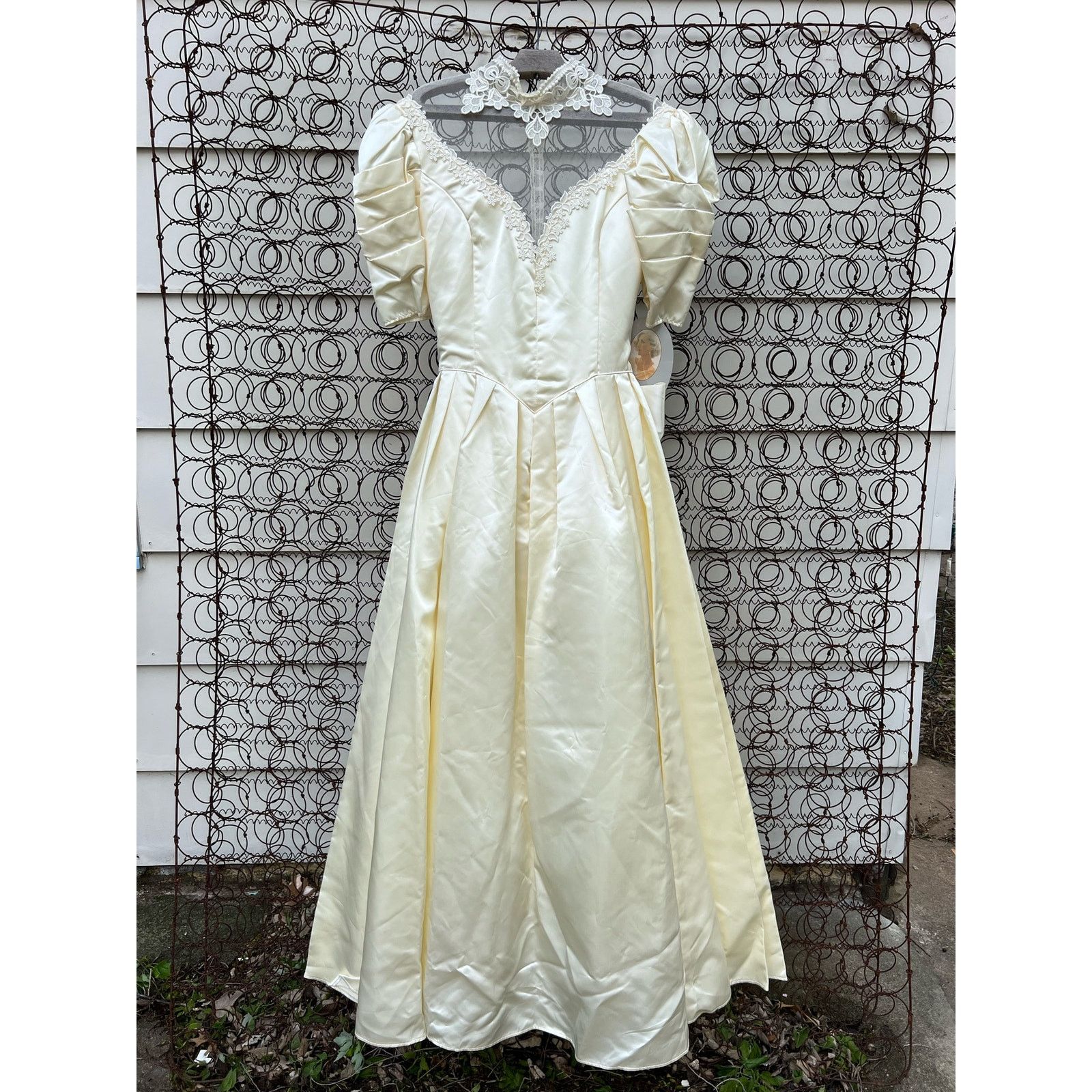 Jessica McClintock 80s Jessica McClintock Wedding Dress Cinderella Victorian Size M / US 6-8 / IT 42-44 - 6 Thumbnail