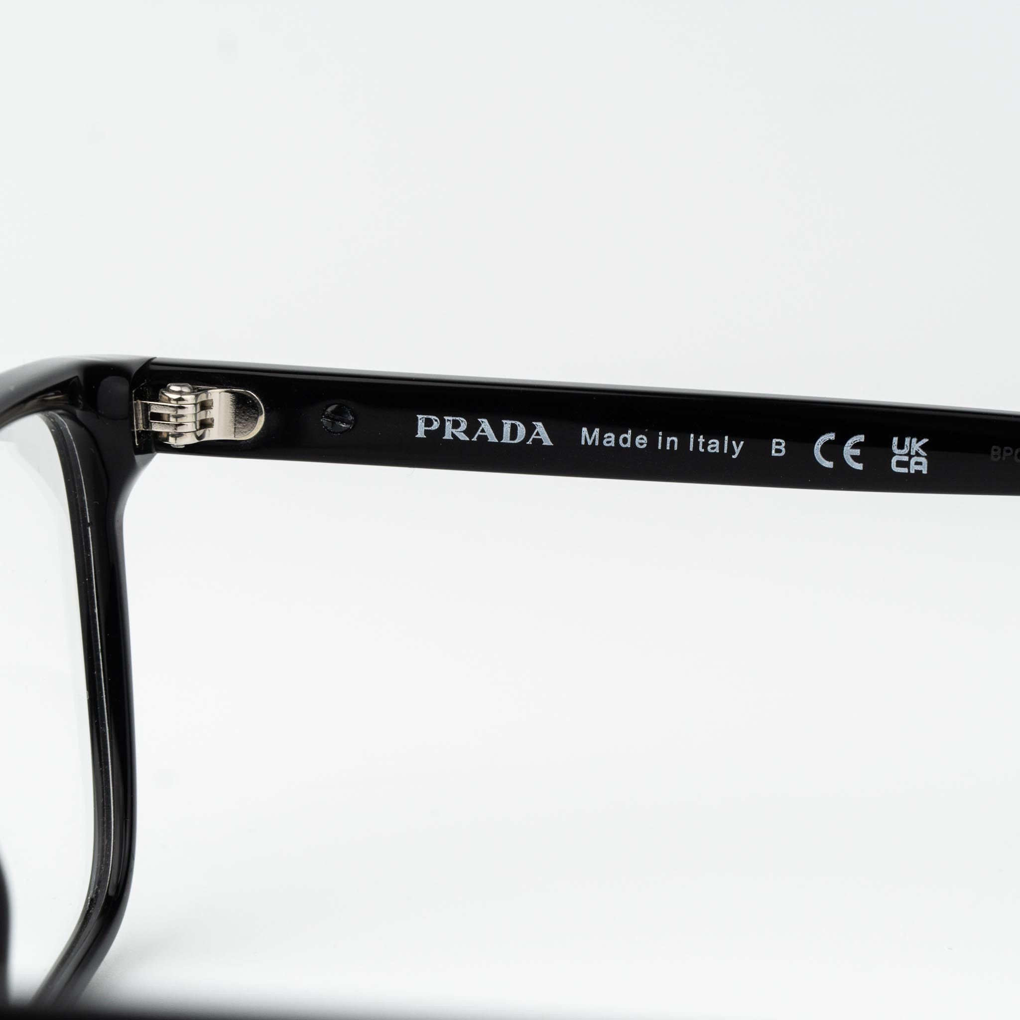Prada Prada Men Eyeglasses Black Square PR14WV 1AB1O1 BRAND NEW Size ONE SIZE - 7 Thumbnail