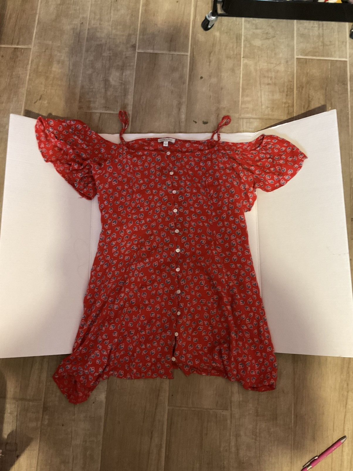 Other Red floral flowy summer dress Size S / US 4 / IT 40 - 5 Thumbnail