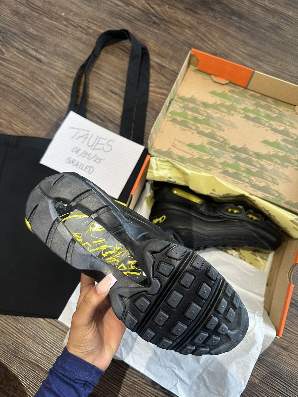 Corteiz × Nike Corteiz X Nike Air Max 95 “Honey Blacks” Size US 8 / EU 41 - 3 Thumbnail