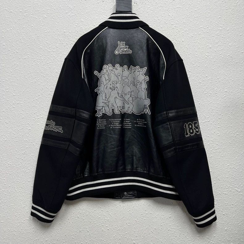 Louis Vuitton Louis Vuitton Black Leather Sleeve Baseball Jacket-2506 Size US L / EU 52-54 / 3 - 2 Thumbnail