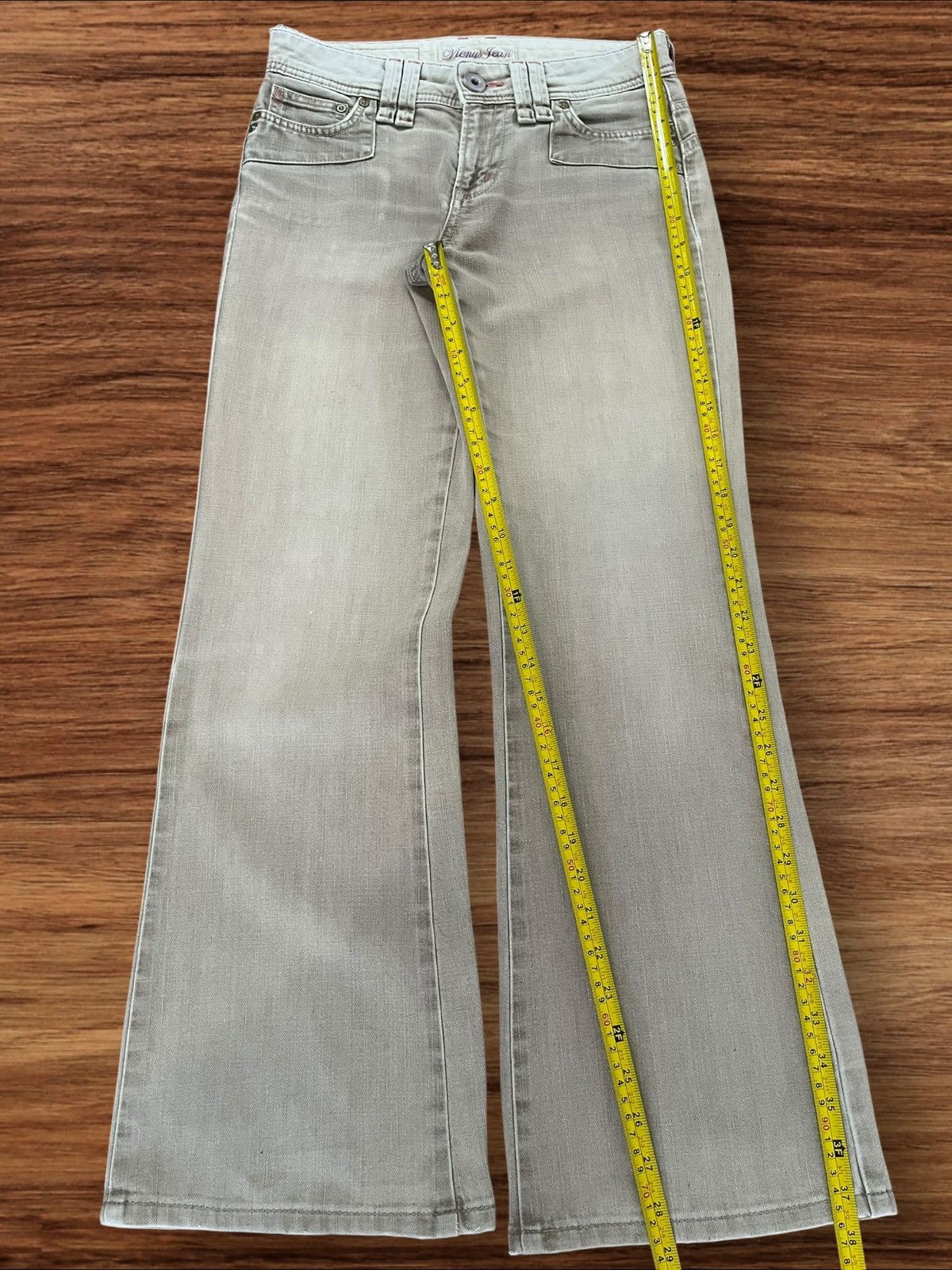 Edwin × Japanese Brand × Le Grande Bleu (L.G.B.) Vintage Japanese Brand Khaki Wash Mid Rise Wide Flare Jeans Size 28" / US 6 / IT 42 - 11 Thumbnail