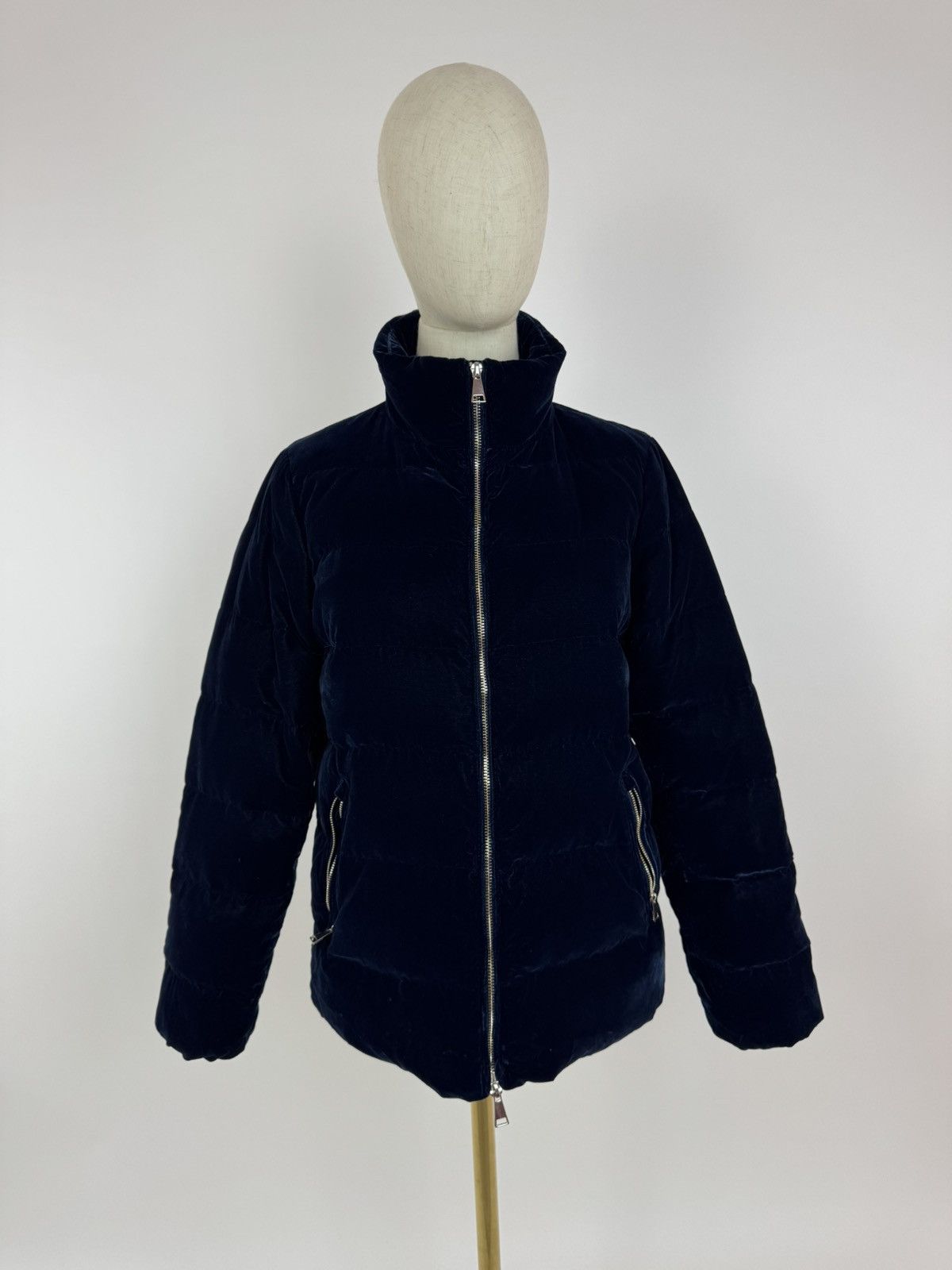 Velvet Puffer Zara Navy Padded Coat Massimo Dutti Down Jacket