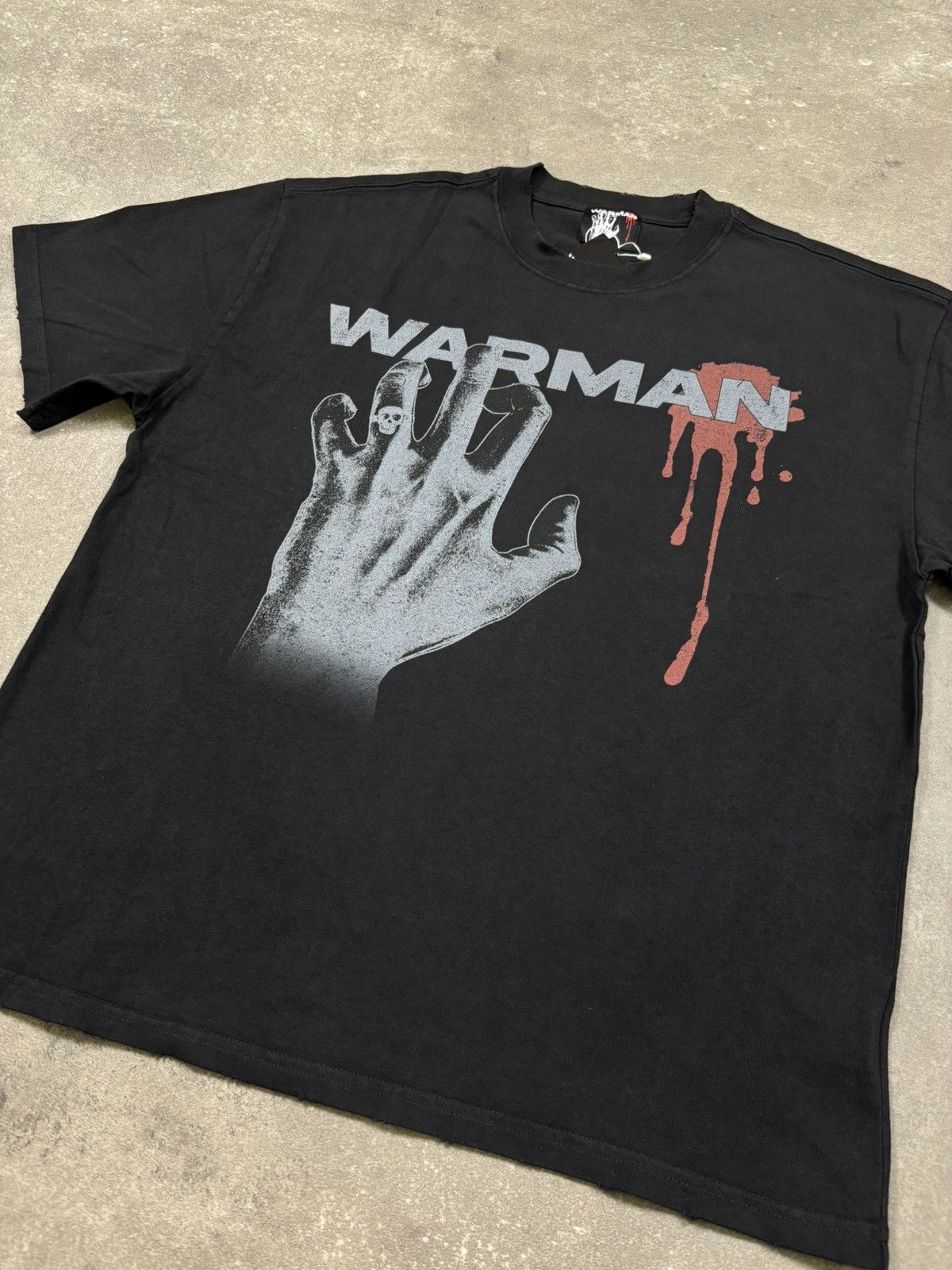 Vintage Warman Hand Logo Graphic T-Shirt, Washed Black Size US S / EU 44-46 / 1 - 3 Thumbnail