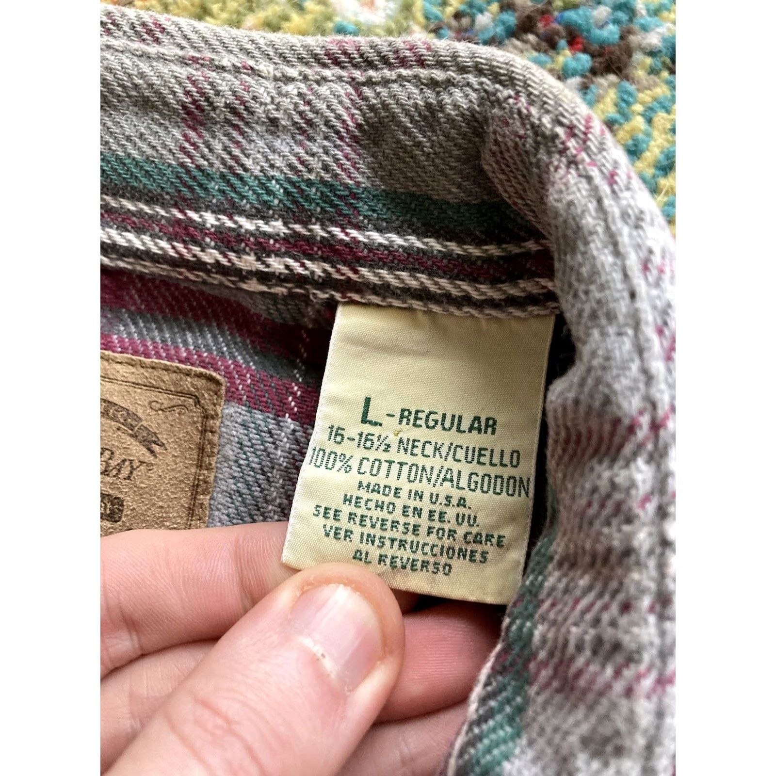 Vintage VINTAGE St. John's Bay Plaid Flannel Shirt Size L Gray Cotton Button-Up Long Sleeve Mens 90s USA Made Regular Fit Size US L / EU 52-54 / 3 - 6 Thumbnail