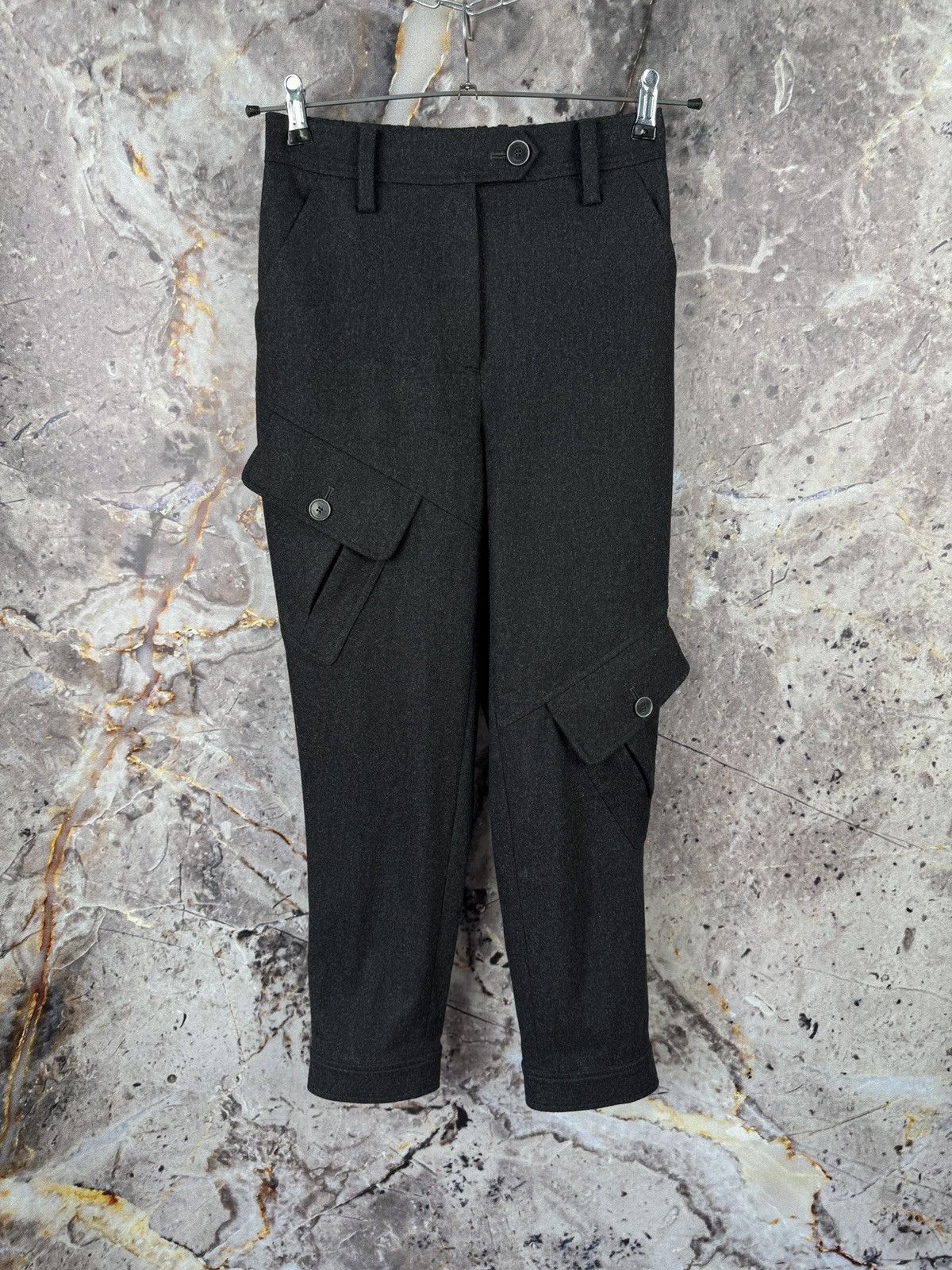 Eleventy Eleventy Women’s Black Wool Cargo Pants Italy Size EU 38 Size 28" / US 6 / IT 42 - 1 Thumbnail
