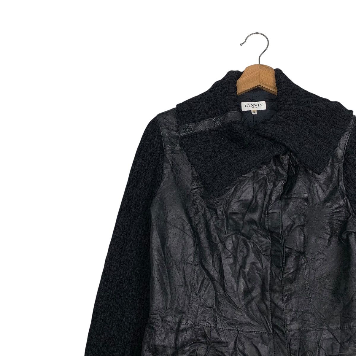 Japanese Brand Lanvin Leather Jacket Size S / US 4 / IT 40 - 6 Thumbnail