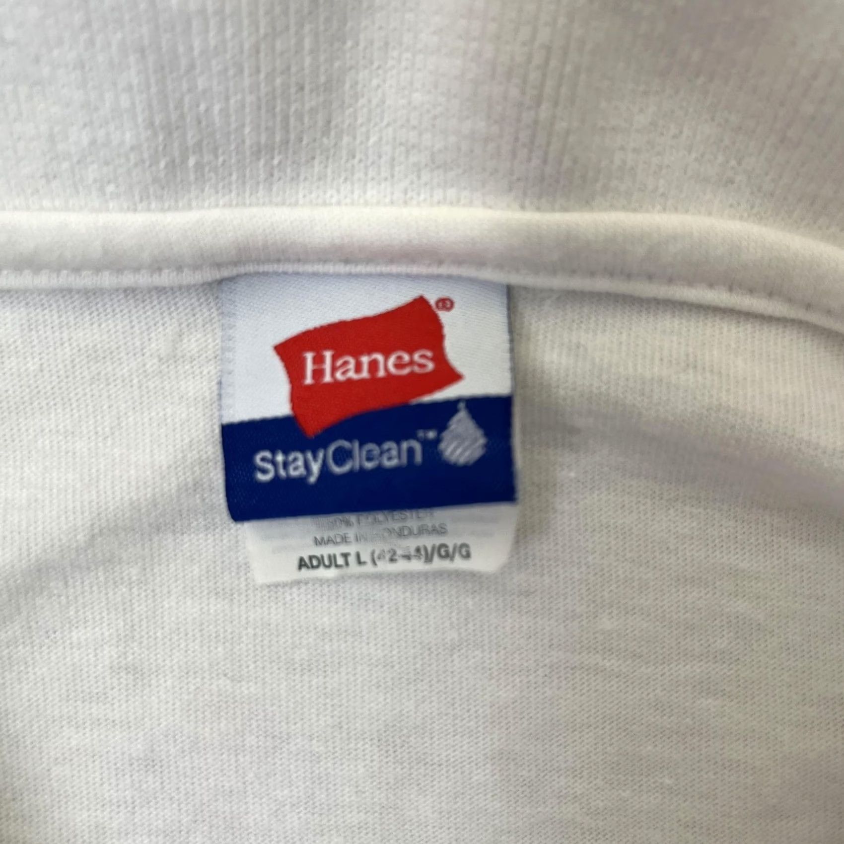 Hanes VINTAGE Hanes Pombo Racing Polo Shirt Mens Large White Collar Button Pocket Graphic Backprint 2006 Madera Speedway Size US L / EU 52-54 / 3 - 4 Thumbnail