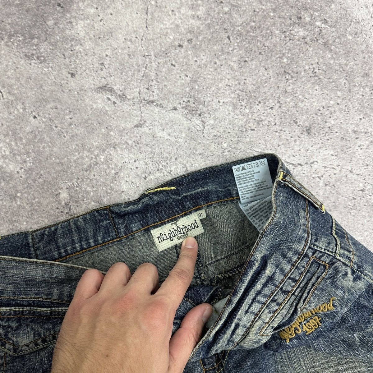 Neighborhood Vintage 90s Neighborhood NYC Straight jeans y2k og hype rare Size US 31 - 12 Thumbnail