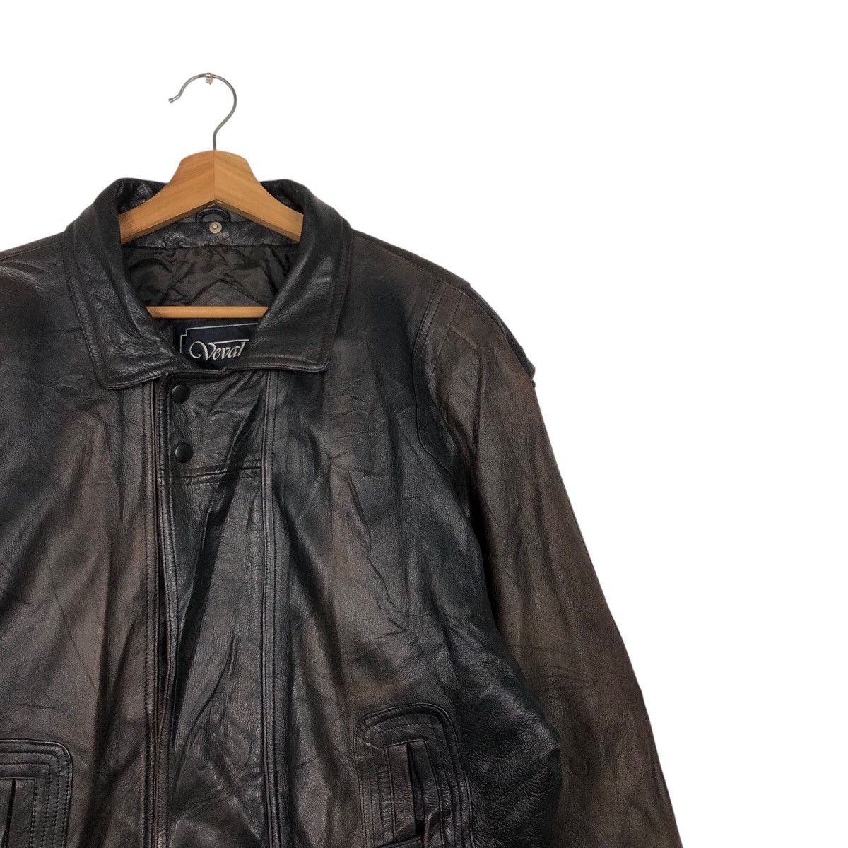 Vintage 📌Vintage Biker Leather Jacket Vivalini Aero Leather Design Size US L / EU 52-54 / 3 - 7 Thumbnail