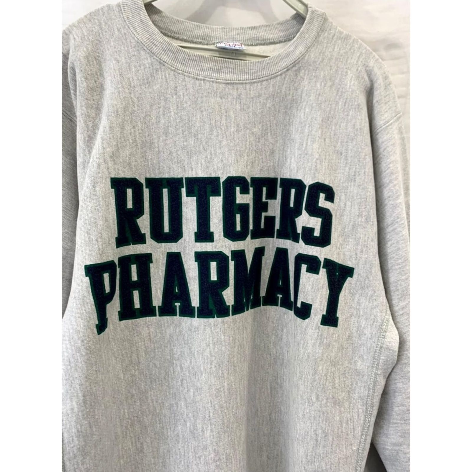 Champion VINTAGE Champion Reverse Weave Rutgers Pharmacy Sweatshirt USA Gray Large Mens Size US L / EU 52-54 / 3 - 8 Thumbnail