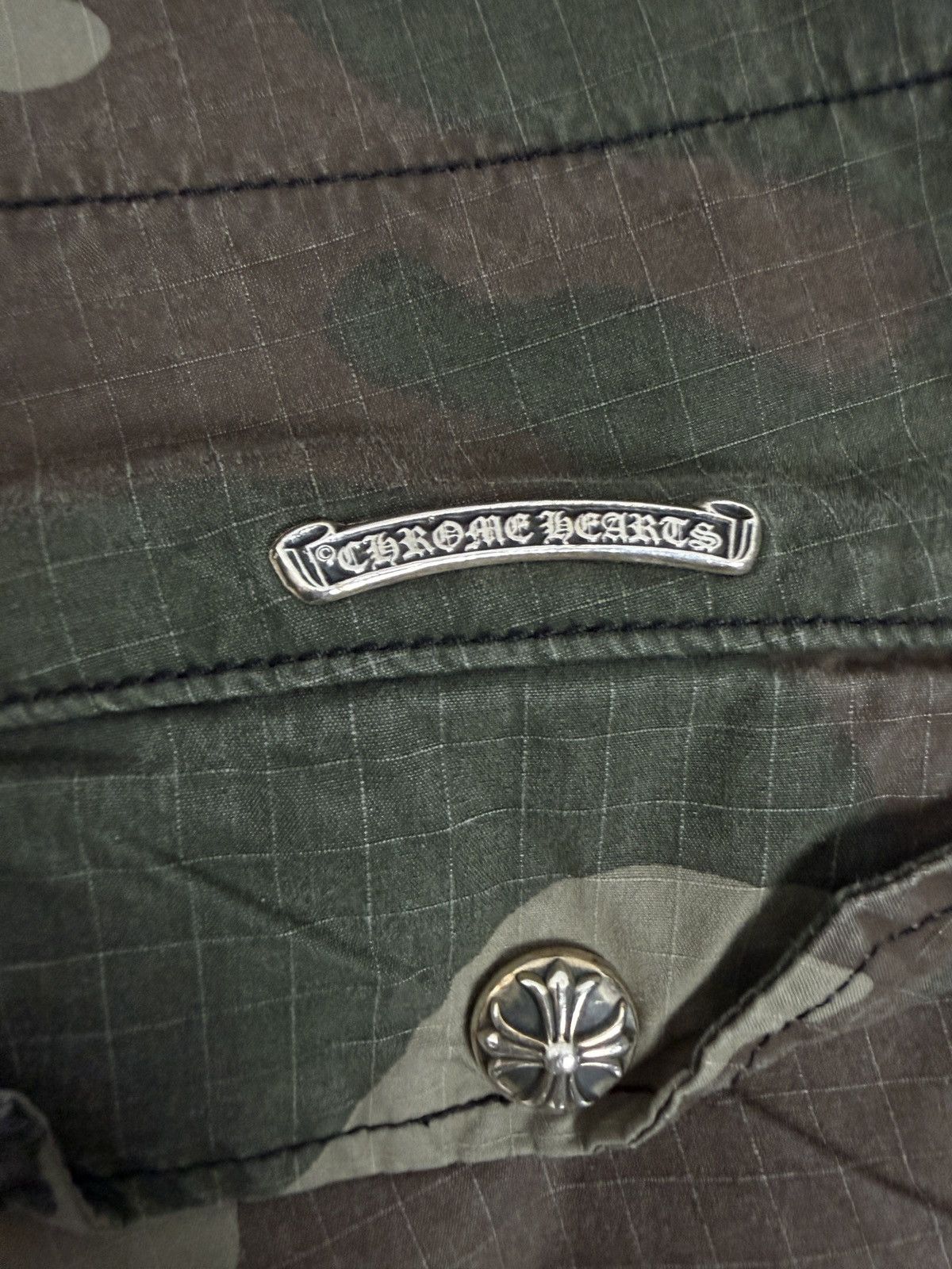 Chrome Hearts Chrome Hearts Leather Cross Patch Ripstop Camo Cargo Pants Size US 32 / EU 48 - 6 Thumbnail