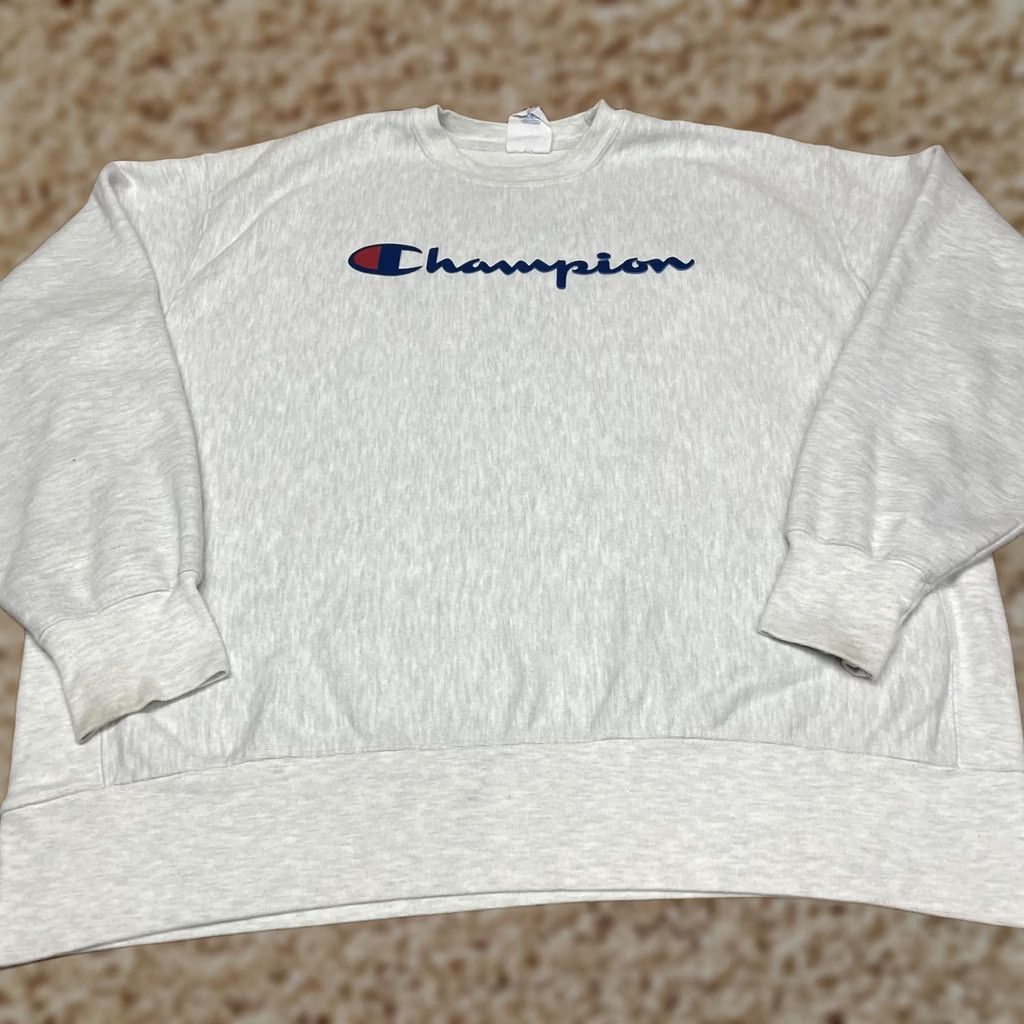Champion Champion Reverse Weave Sweatshirt Mens 2XL Gray Script Logo Crewneck Pullover Size US XXL / EU 58 / 5 - 1 Thumbnail