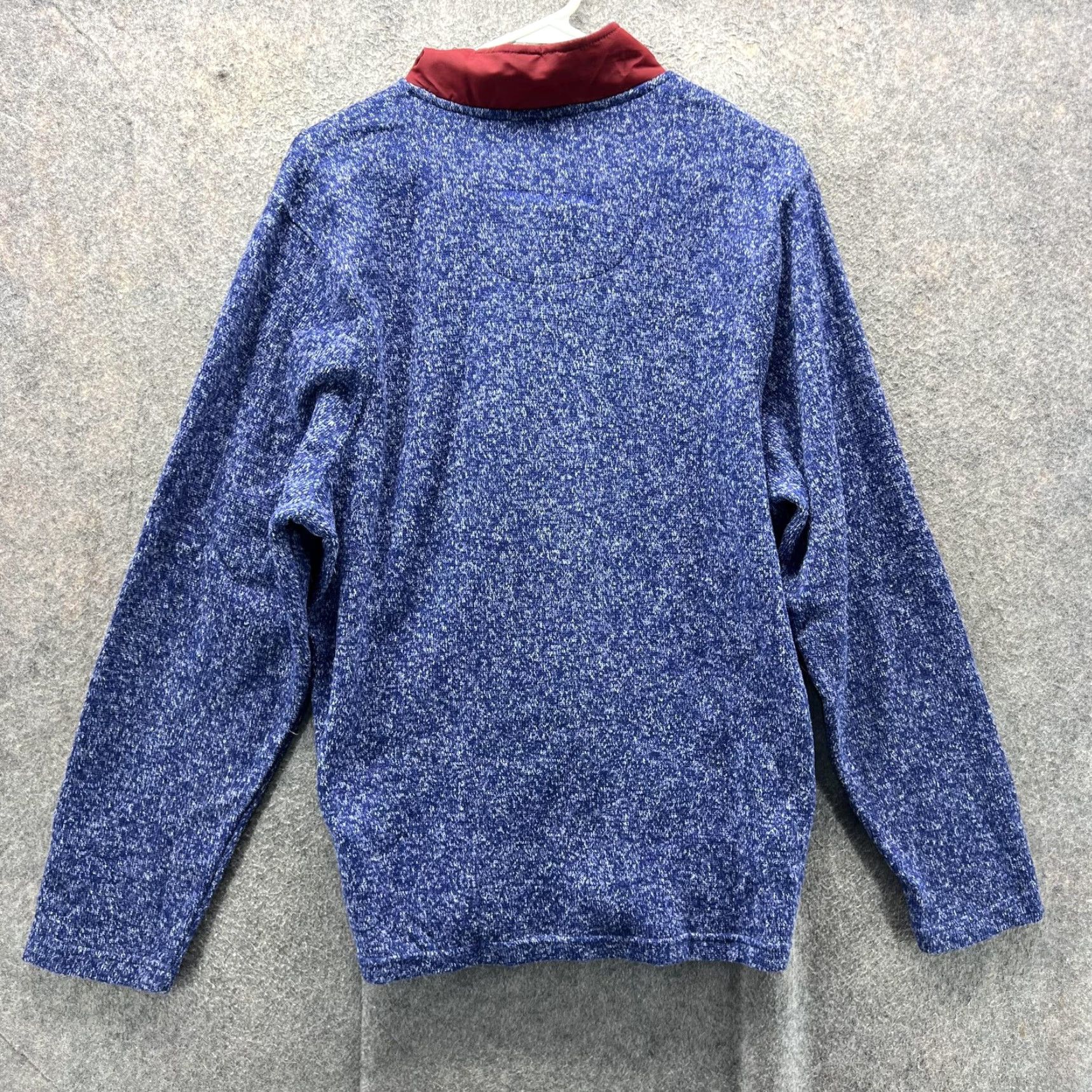 Southern Proper Southern Proper Sweater Mens Medium Blue Red Snap Fleece Pullover Quarter Snap Size US M / EU 48-50 / 2 - 2 Thumbnail