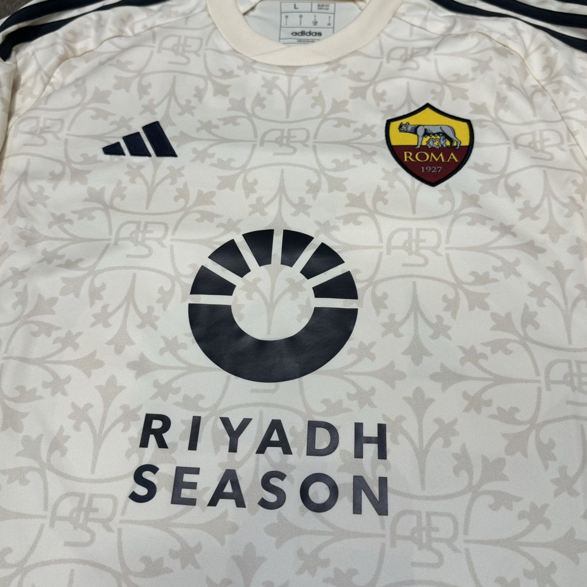 Adidas Roma 23/24 match issued/worn shirt #43 Kristensen Size US L / EU 52-54 / 3 - 3 Thumbnail