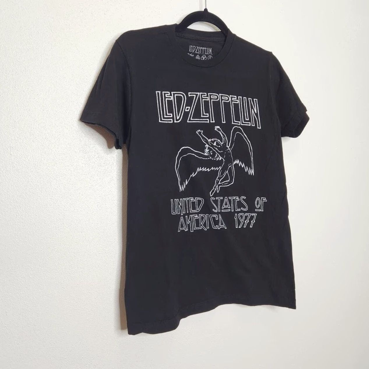 Vintage VINTAGE Led Zeppelin Shirt Unisex Adults Small Black Tour Concert Modern Retro Band T-Shirt 90s Mens Womens Size S / US 4 / IT 40 - 2 Thumbnail