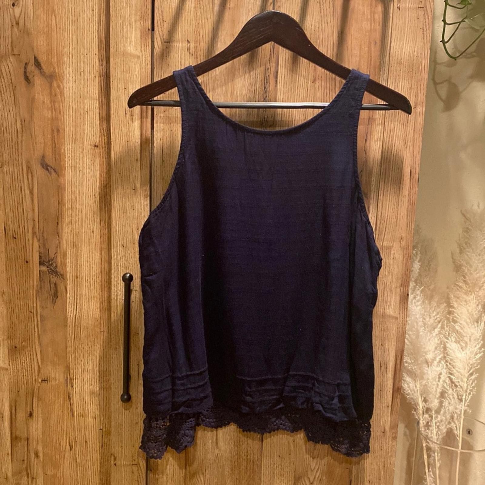Target Basics Navy tunic with crochet detail Size XXL / US 16-18 / IT 52-54 - 1 Thumbnail