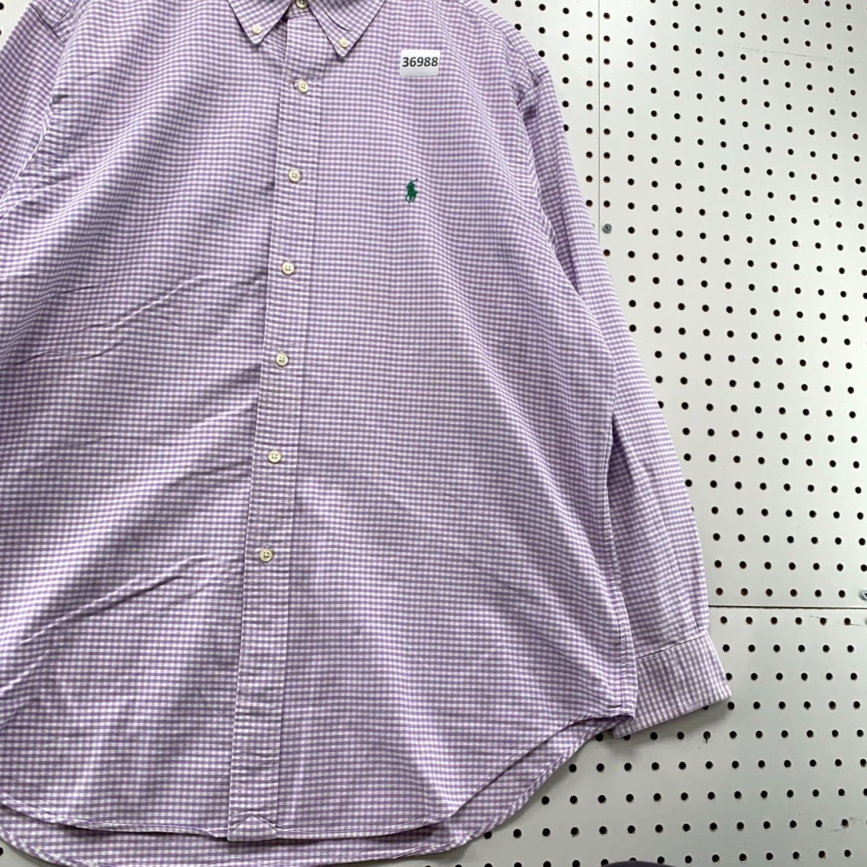 Ralph Lauren Ralph Lauren Purple Check Button Down Shirt Mens 17.5 34/35 Long Sleeve Size US XXL / EU 58 / 5 - 6 Thumbnail