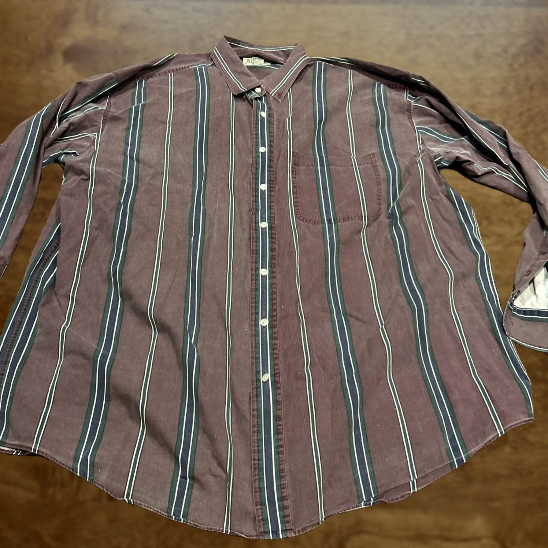 Vintage VINTAGE St. John’s Bay Shirt 2XLT Cotton VTG Button Up Striped 90s Mens Size US XXL / EU 58 / 5 - 1 Thumbnail