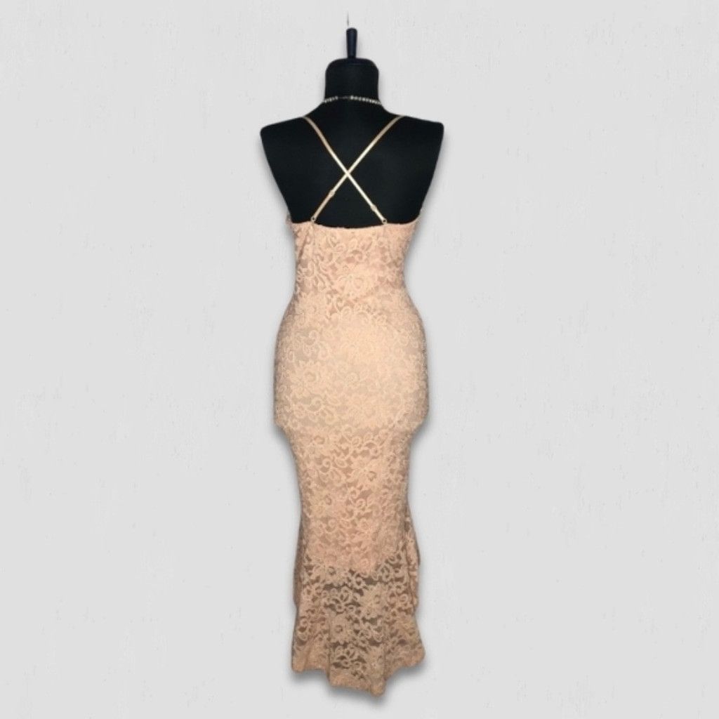 Windsor Smith NWOT Windsor Chantilly Bodycon Dress Lace Mermaid Hem Pink L Size L / US 10 / IT 46 - 2 Thumbnail