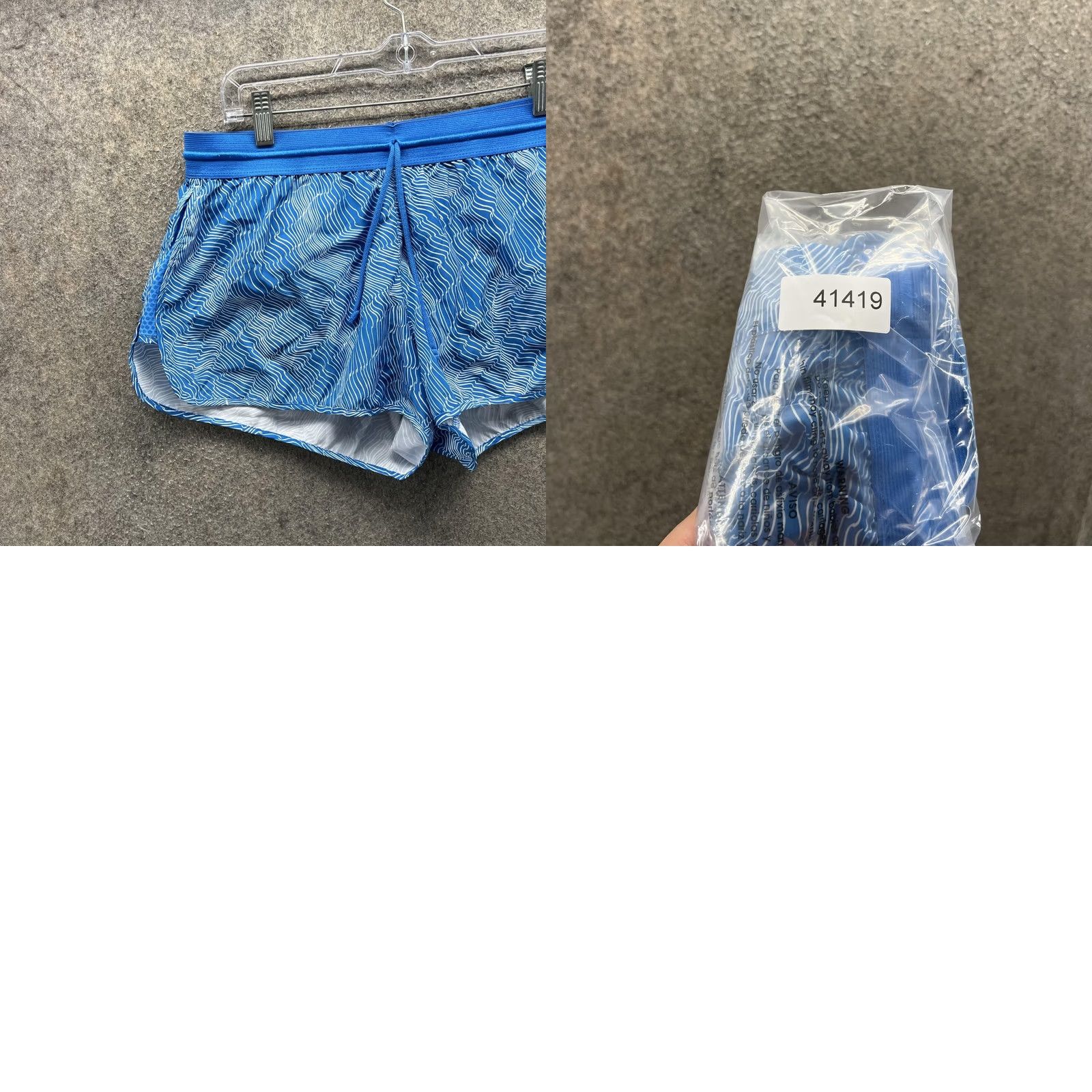 Nike Nike Dri-FIT Running Shorts Womens L Blue Striped 3" Athletic Lined Gym Size 36" / US 14 / IT 50 - 8 Thumbnail