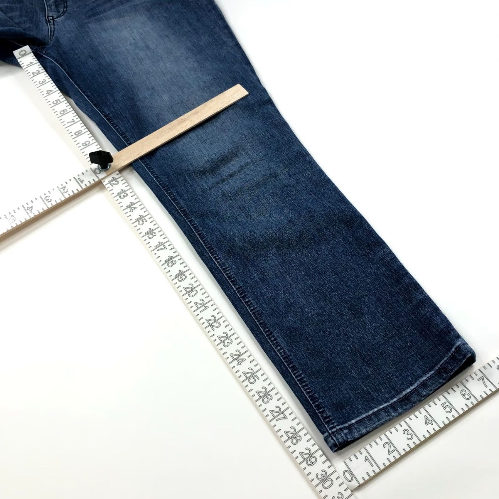 Vintage Democracy Jeans 16 Mid Rise 36W 29L Blue Regular Women Denim 5-Pocket Inseam 29" Belt Loops Cap Back Front Pockets Stretch No Holes Stain N/A Size 38" / US 16 / IT 52 - 3 Thumbnail