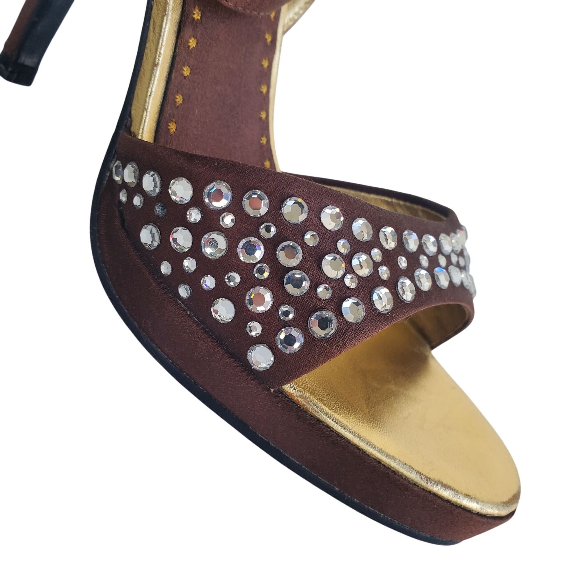 Betsey Johnson Betsey Johnson Cristie Platform Heels 7 Strappy Rhinestone B Size US 7 / IT 37 - 5 Thumbnail