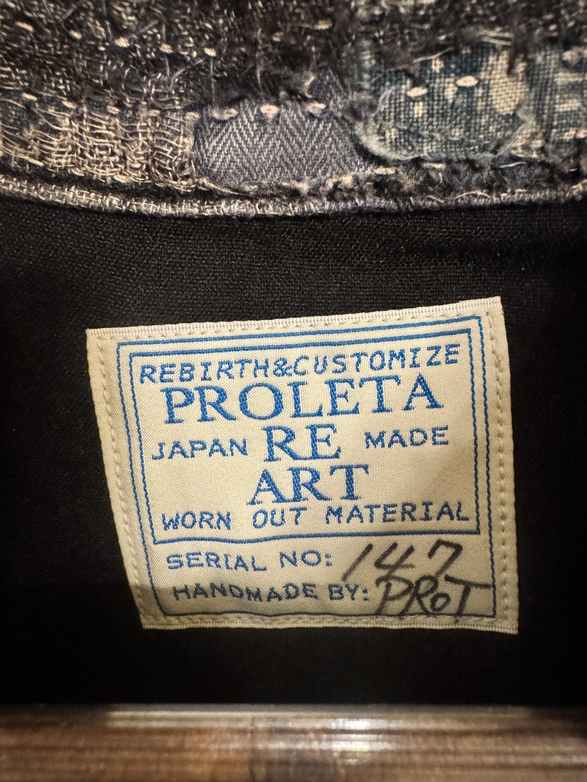 Proleta Re Art #147 1/1 Boro Denim Jacket Size US M / EU 48-50 / 2 - 3 Thumbnail