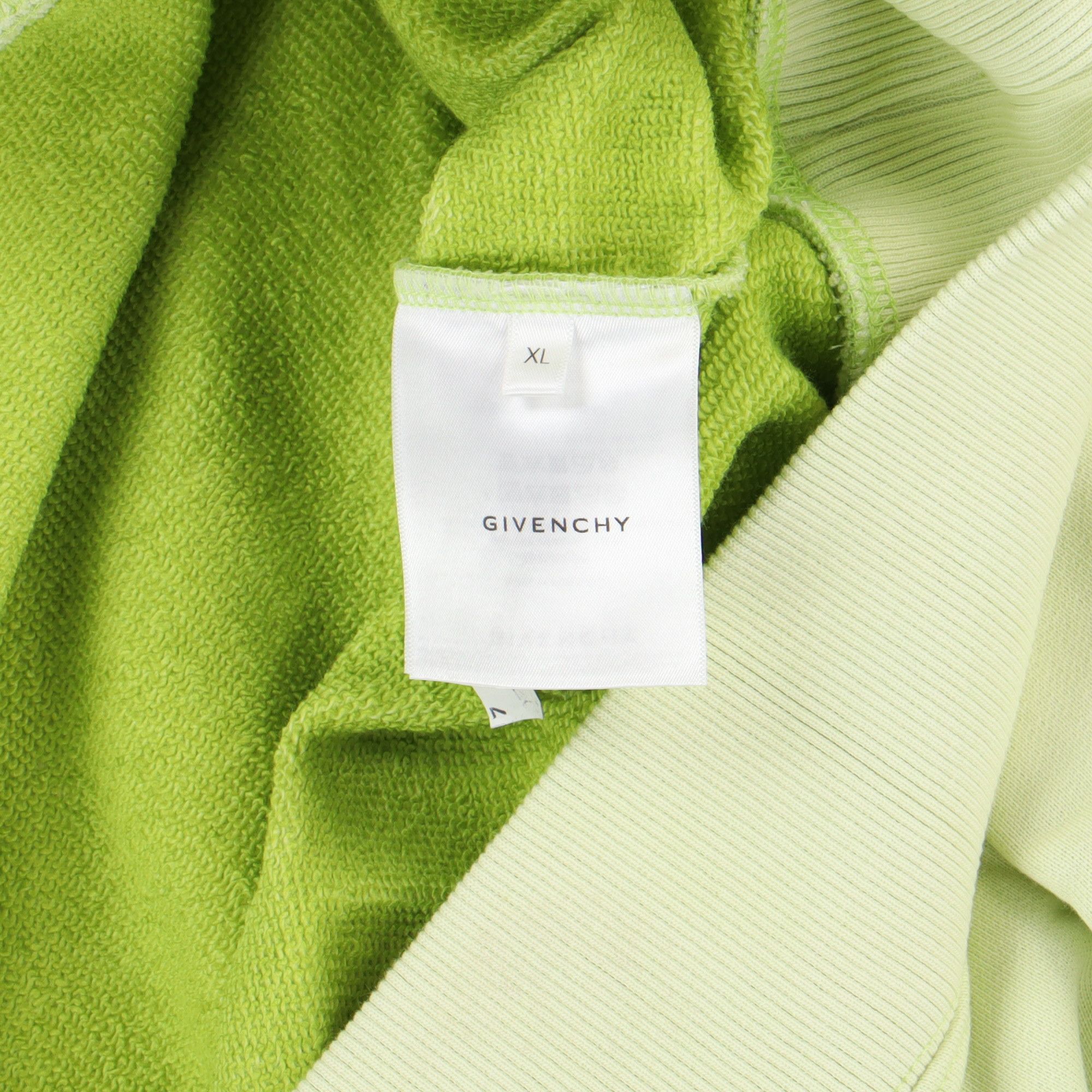 (B).Stroy × Givenchy Green Double Hood Oversized Logo Hoodie Size US XL / EU 56 / 4 - 7 Thumbnail