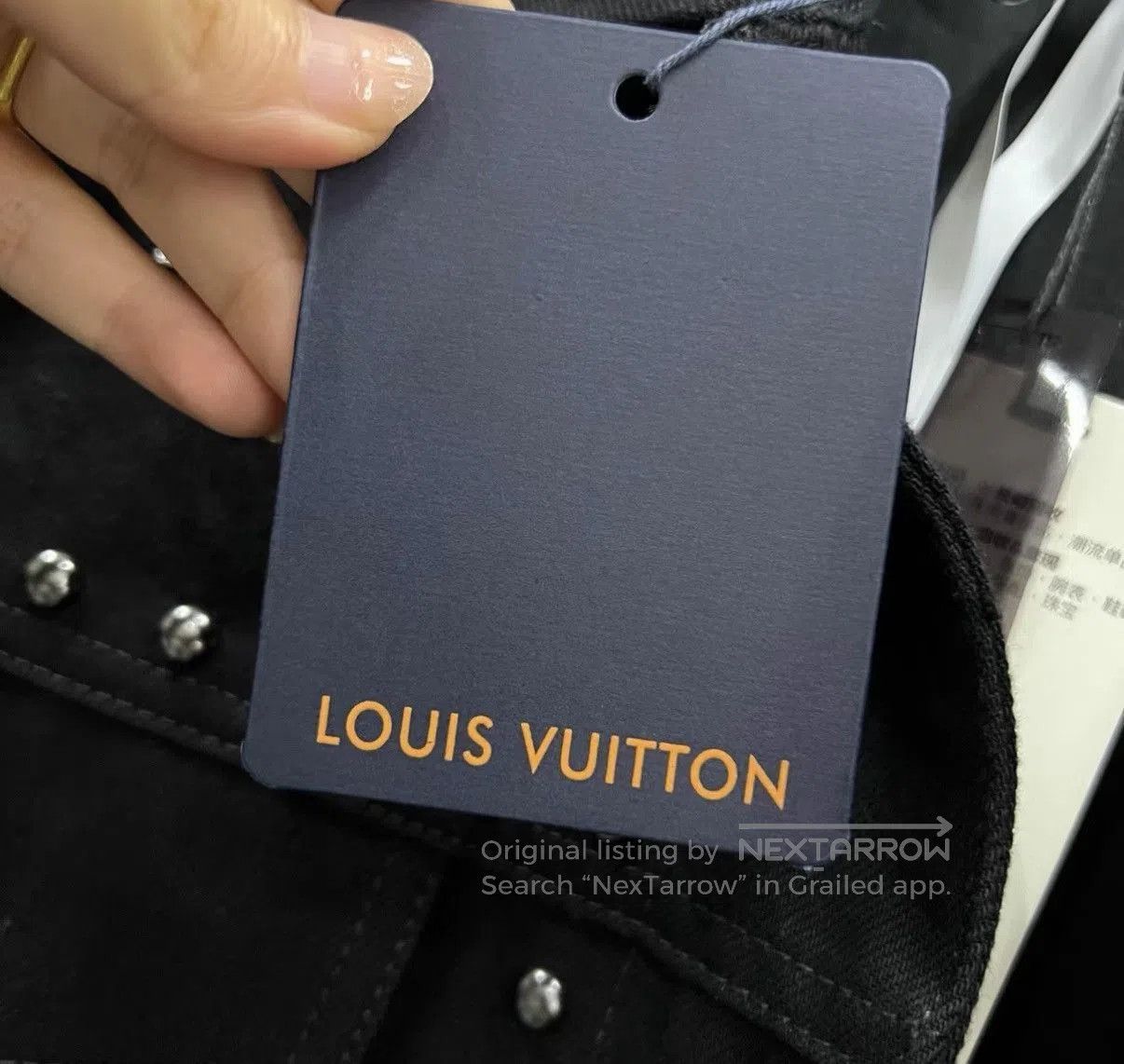 Louis Vuitton Black Studded Star & Moon Denim Jacket. Size US M / EU 48-50 / 2 - 5 Thumbnail