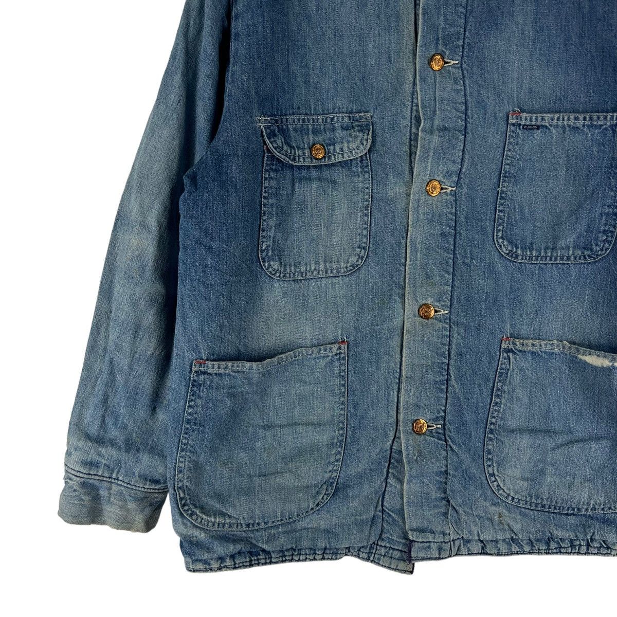 Vintage 🔥VINTAGE CHORE DENIM JACKET BLANKET LINING TOYO ENTERPRISE Size US M / EU 48-50 / 2 - 4 Thumbnail
