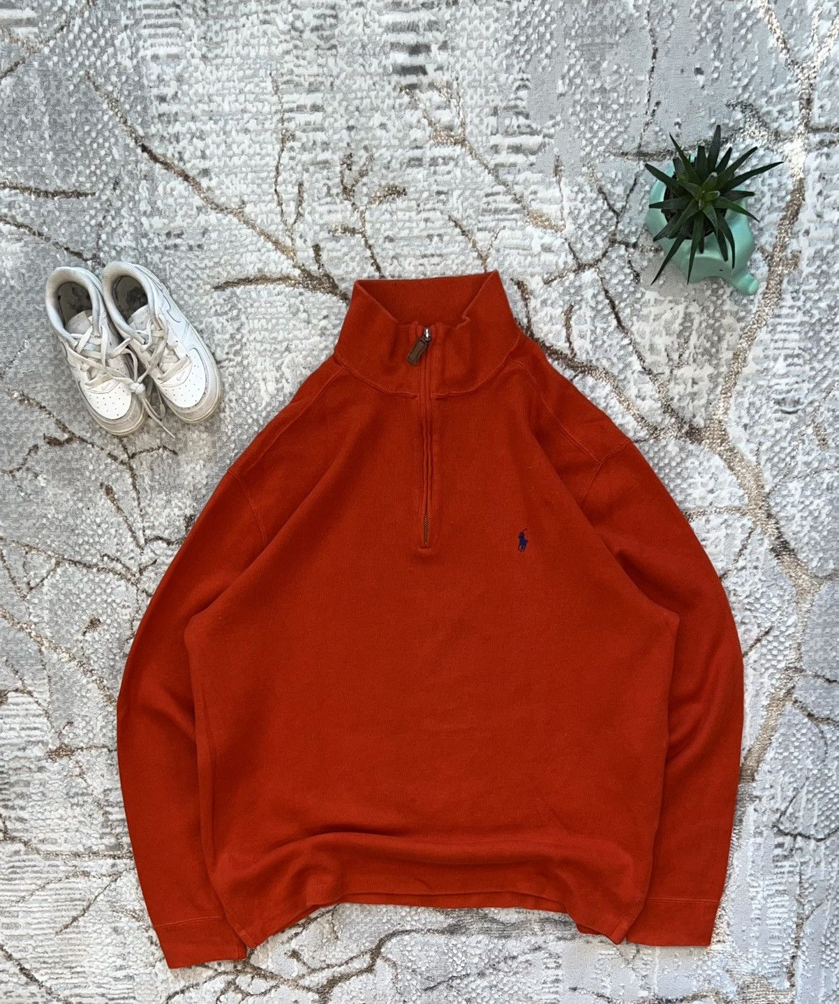 Polo Ralph Lauren × Vintage POLO RALPH LAUREN VINTAGE 90S HALF ZIP SWEATSHIRT SWEATER Size US L / EU 52-54 / 3 - 1 Thumbnail